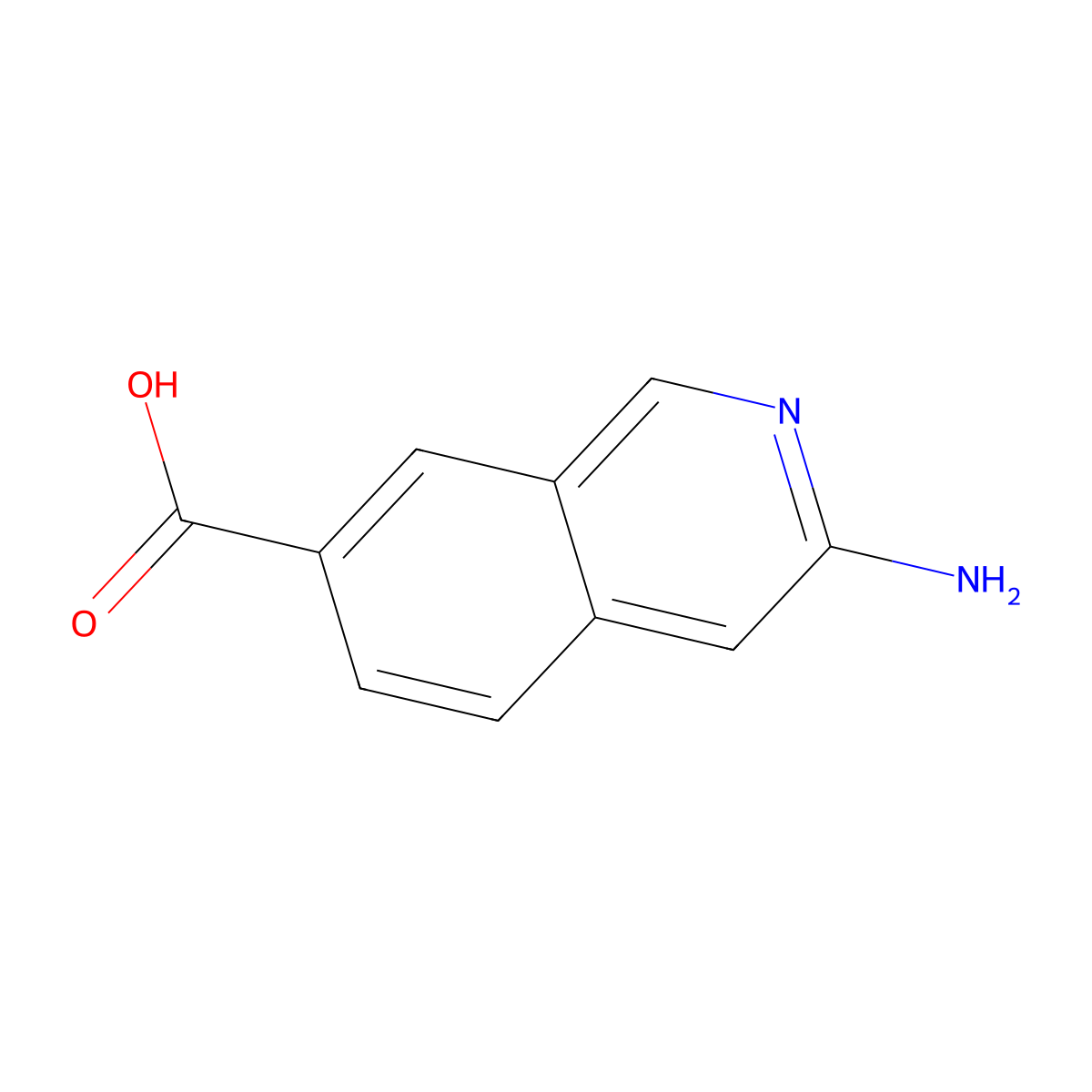 3-Aminoisoquinoline-7-carboxylic acid molecular structure, CAS 1337881-34-1