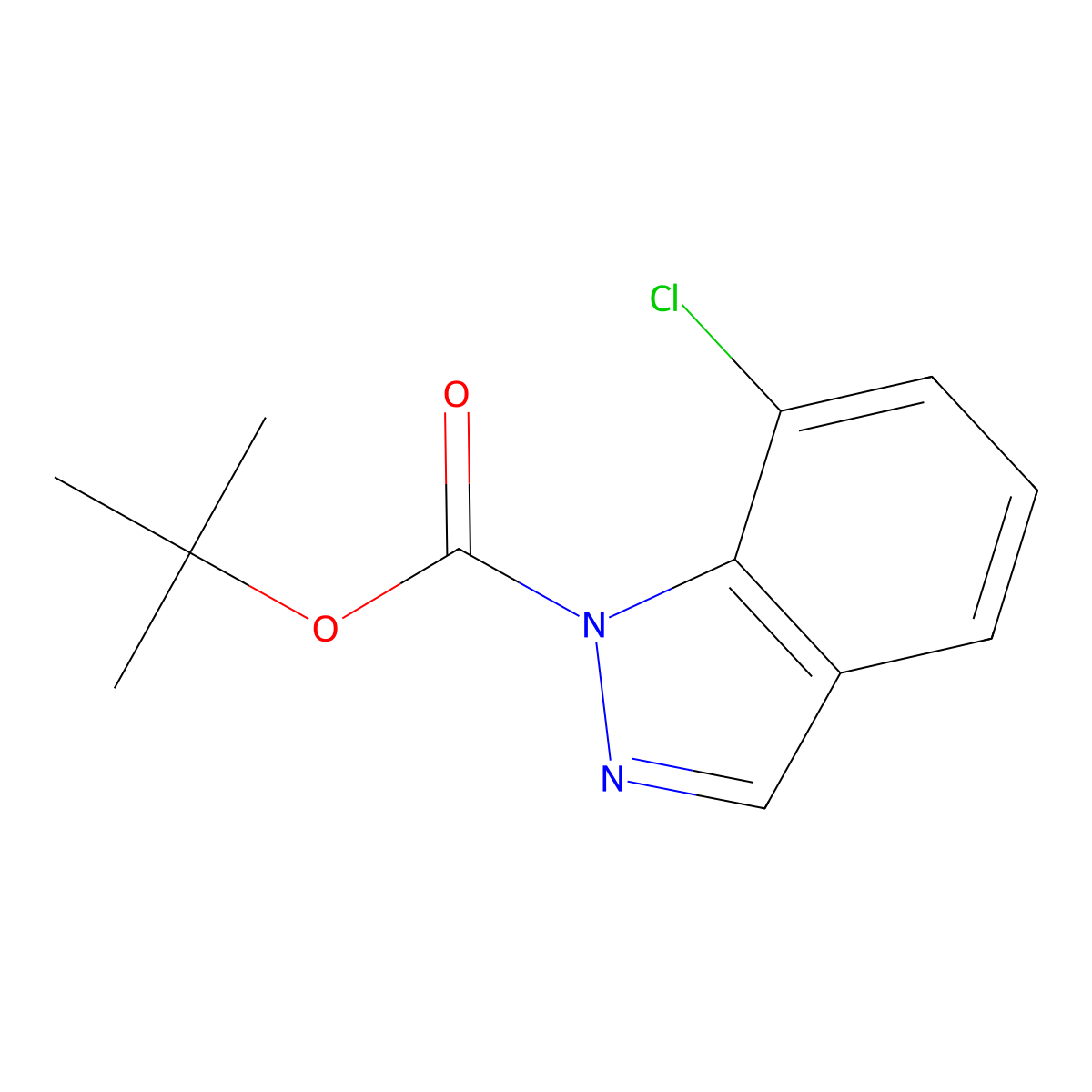 tert-Butyl 7-chloro-1H-indazole-1-carboxylate molecular structure, CAS 1337881-45-4