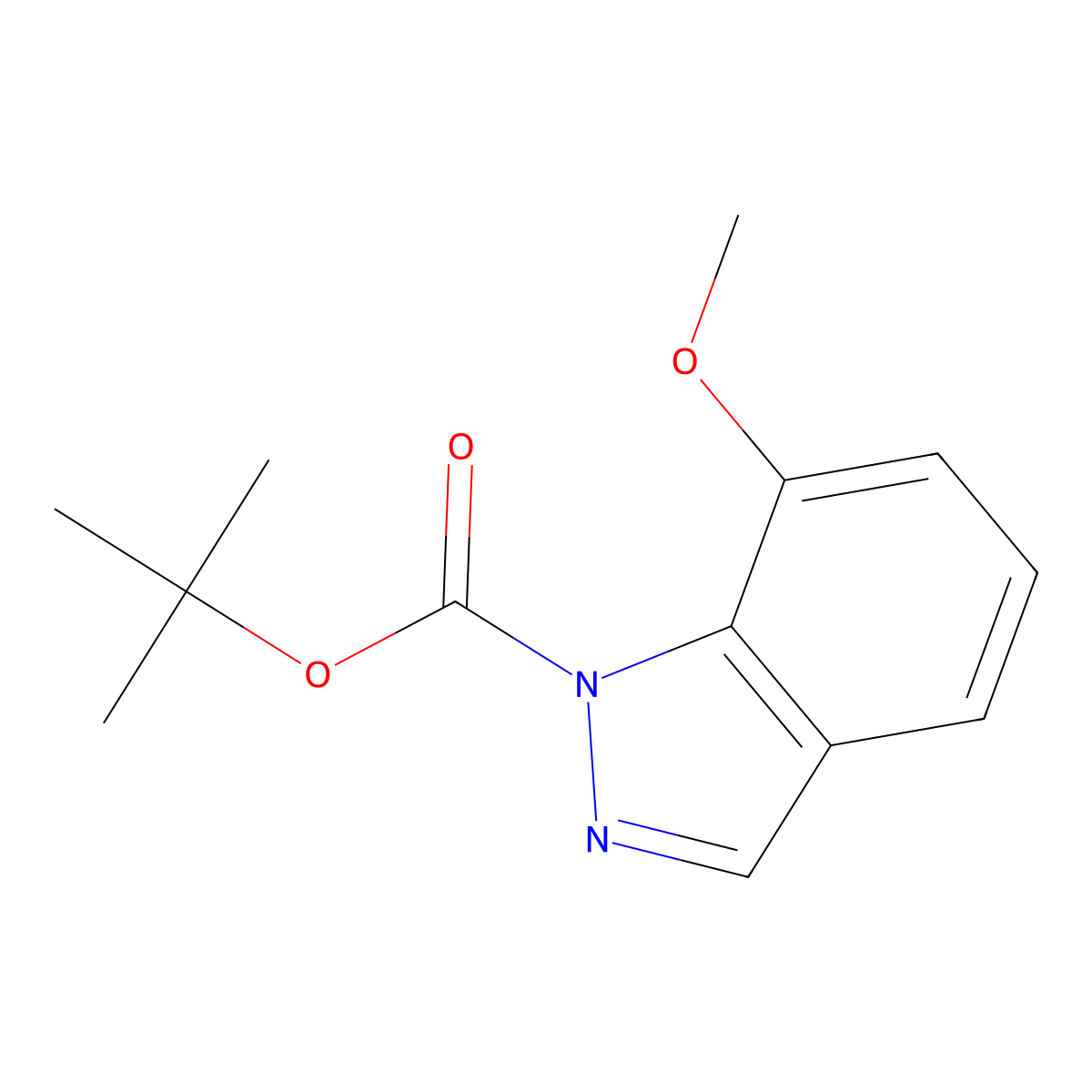 tert-Butyl 7-methoxy-1H-indazole-1-carboxylate molecular structure, CAS 1337881-48-7
