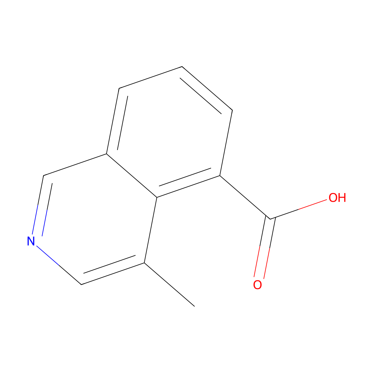 4-Methylisoquinoline-5-carboxylic acid molecular structure, CAS 1337881-60-3