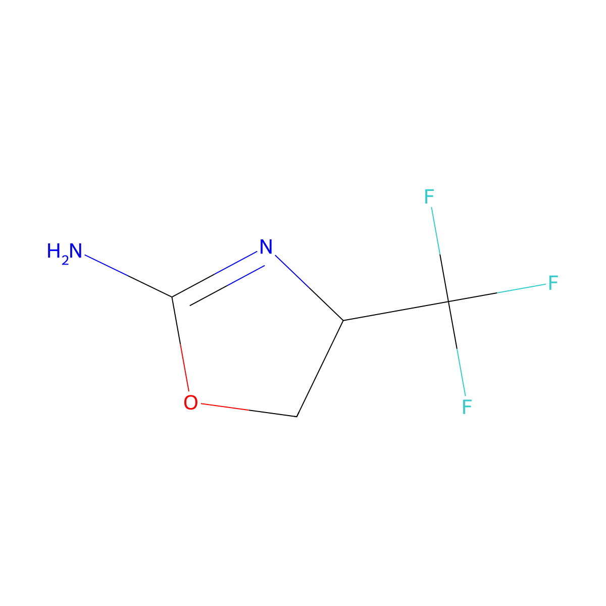 4-(Trifluoromethyl)-4,5-dihydrooxazol-2-amine molecular structure, CAS 1337881-82-9