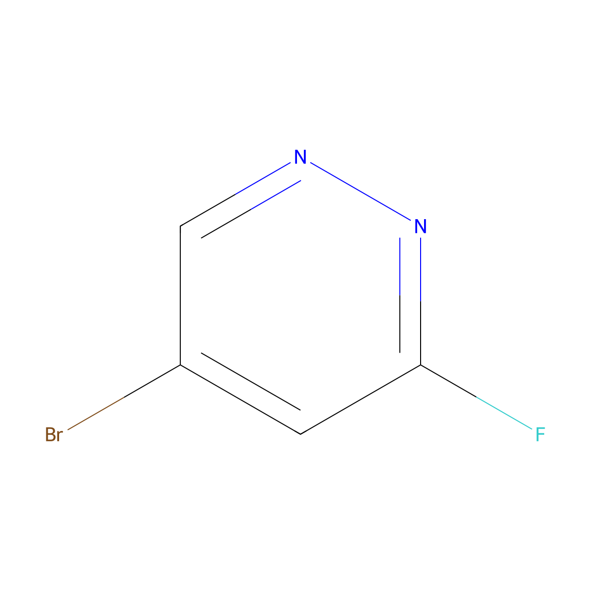 5-Bromo-3-fluoropyridazine molecular structure, CAS 1337881-84-1