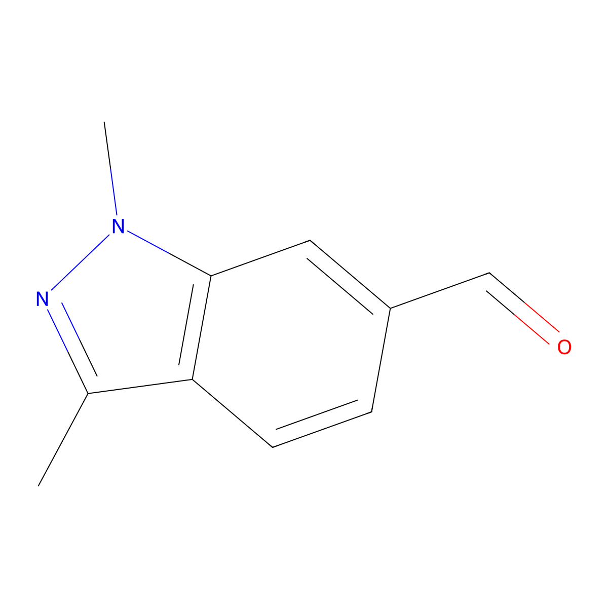 1,3-Dimethyl-1H-indazole-6-carbaldehyde molecular structure, CAS 1337881-87-4