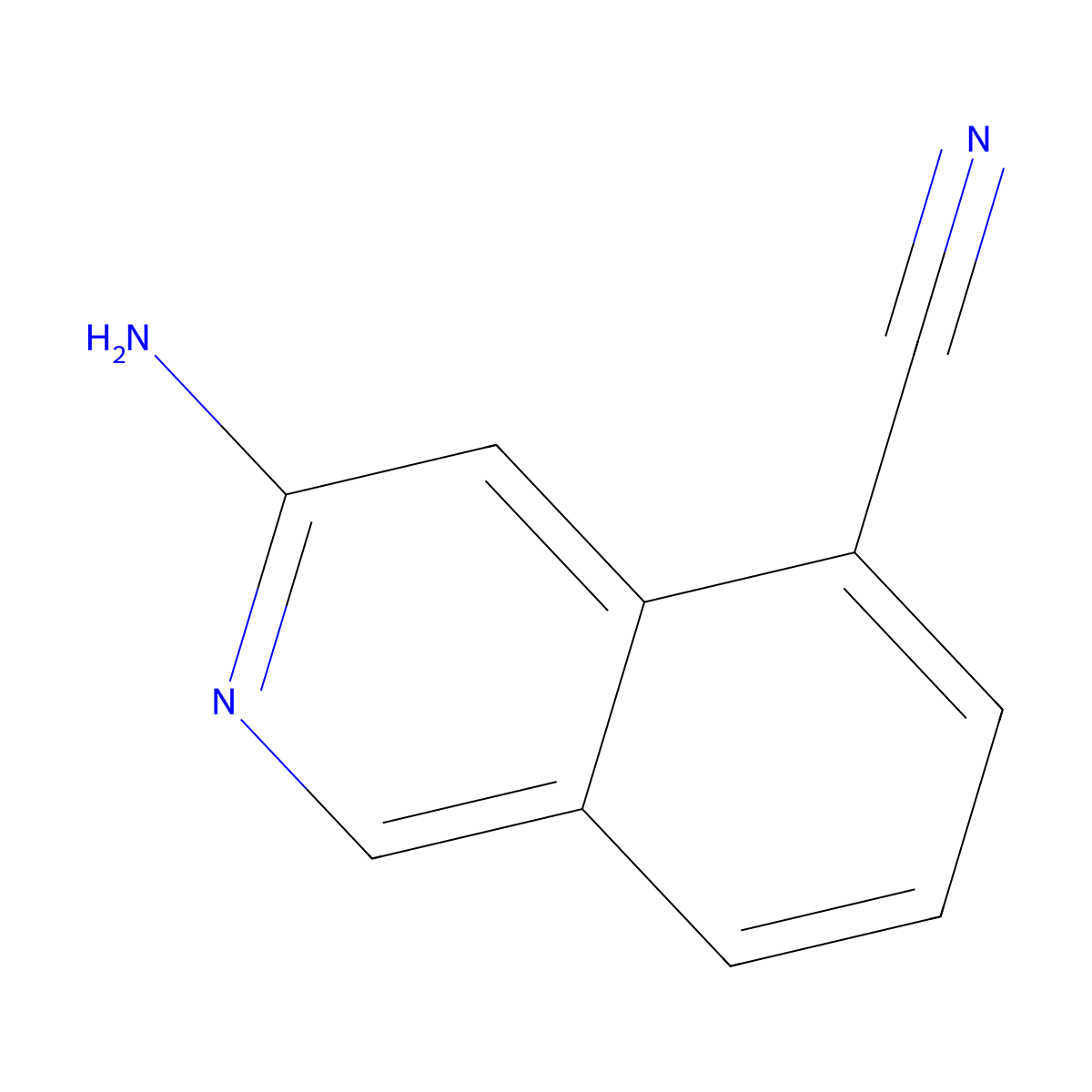 3-Aminoisoquinoline-5-carbonitrile molecular structure, CAS 1337882-16-2