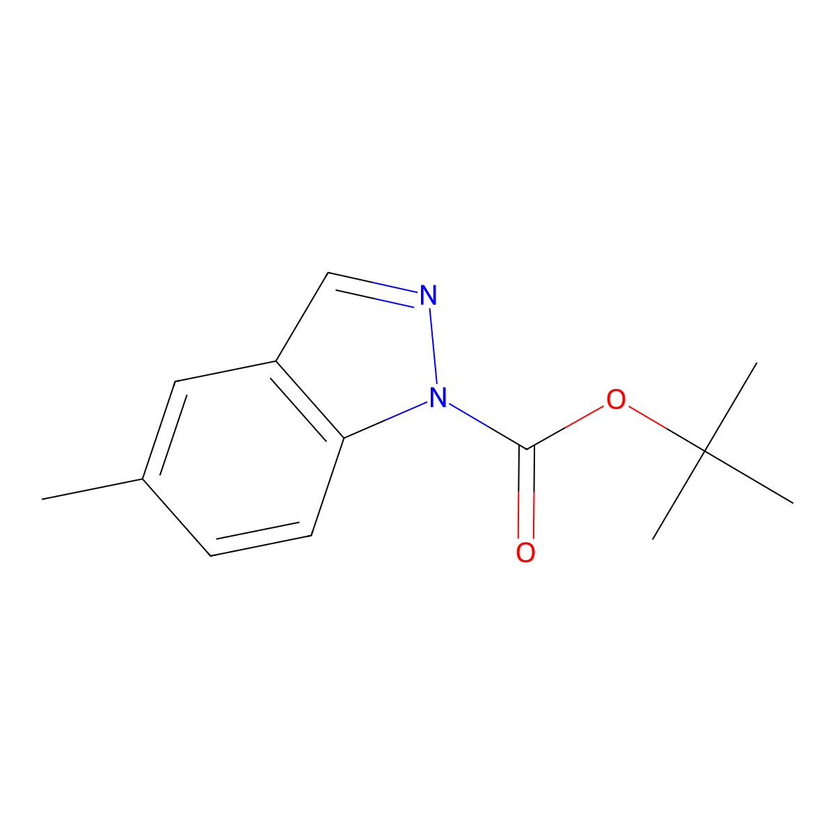 1H-Indazole-1-carboxylic acid, 5-methyl-, 1,1-dimethylethyl ester molecular structure, CAS 1337882-23-1
