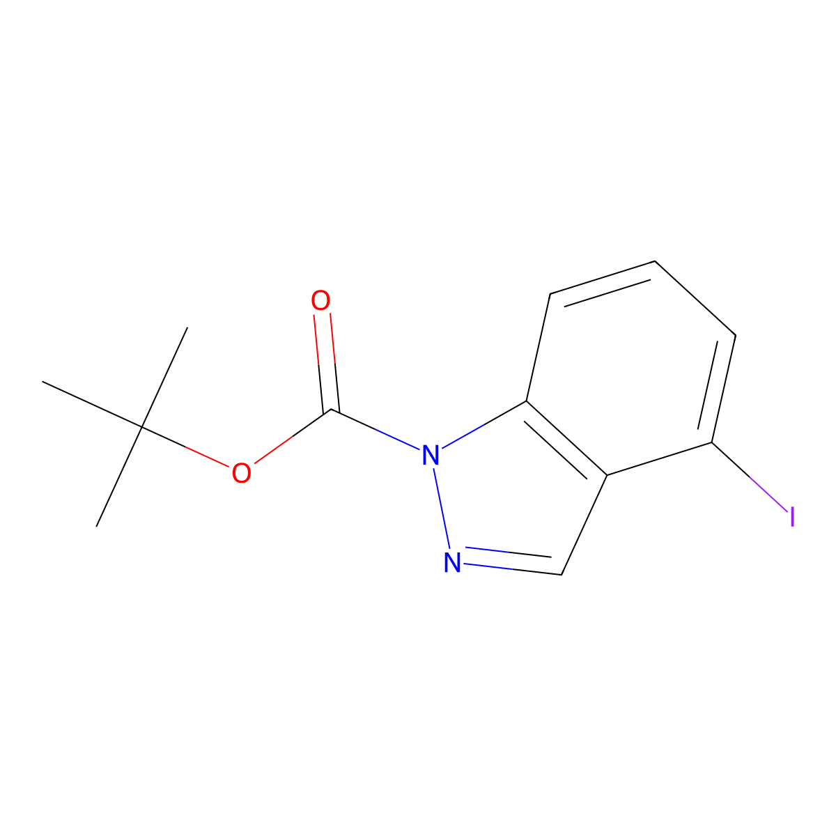 tert-Butyl 4-iodo-1H-indazole-1-carboxylate molecular structure, CAS 1337882-32-2