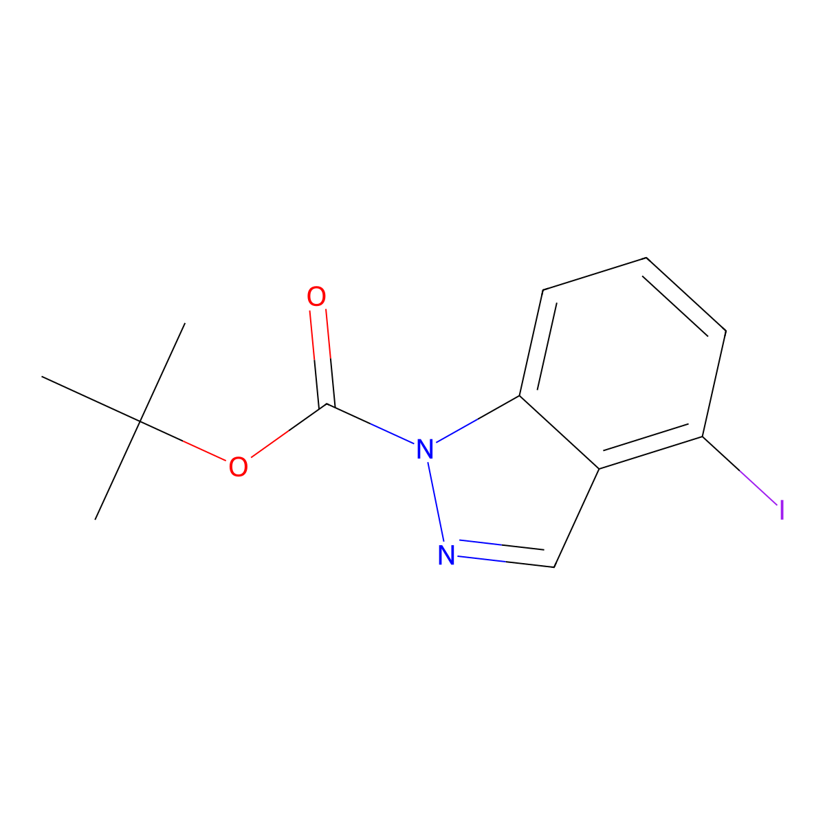 tert-Butyl 4-iodo-1H-indazole-1-carboxylate molecular structure, CAS 1337882-32-2