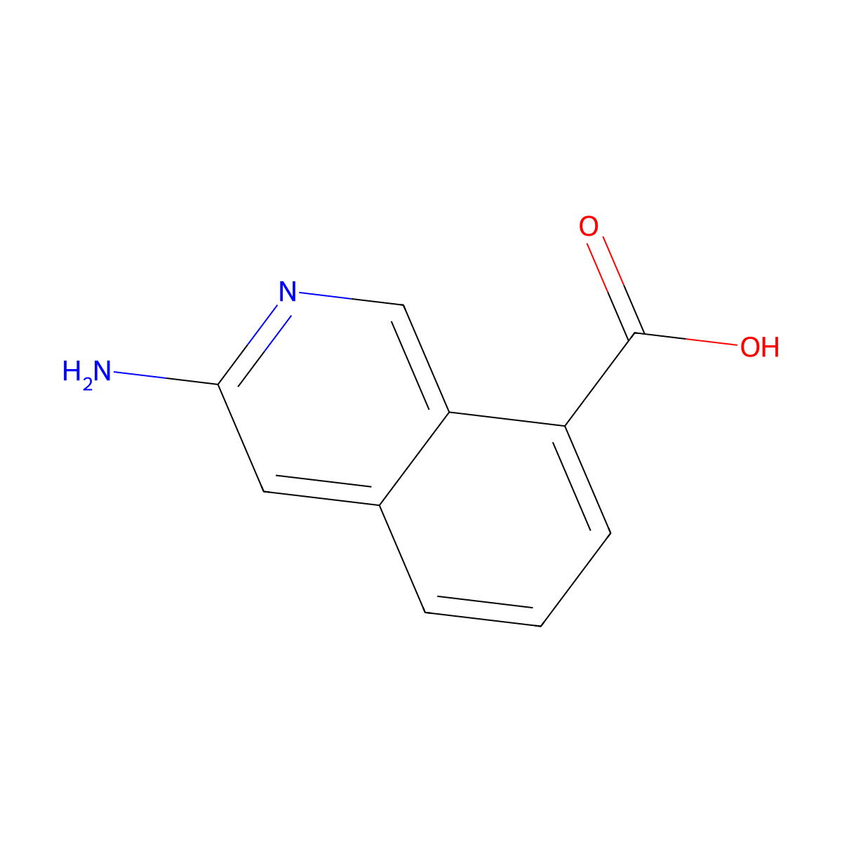 3-Aminoisoquinoline-8-carboxylic acid molecular structure, CAS 1337882-40-2