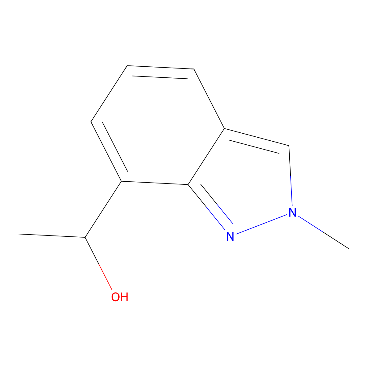 1-(2-Methyl-2H-indazol-7-yl)ethanol molecular structure, CAS 1337882-42-4