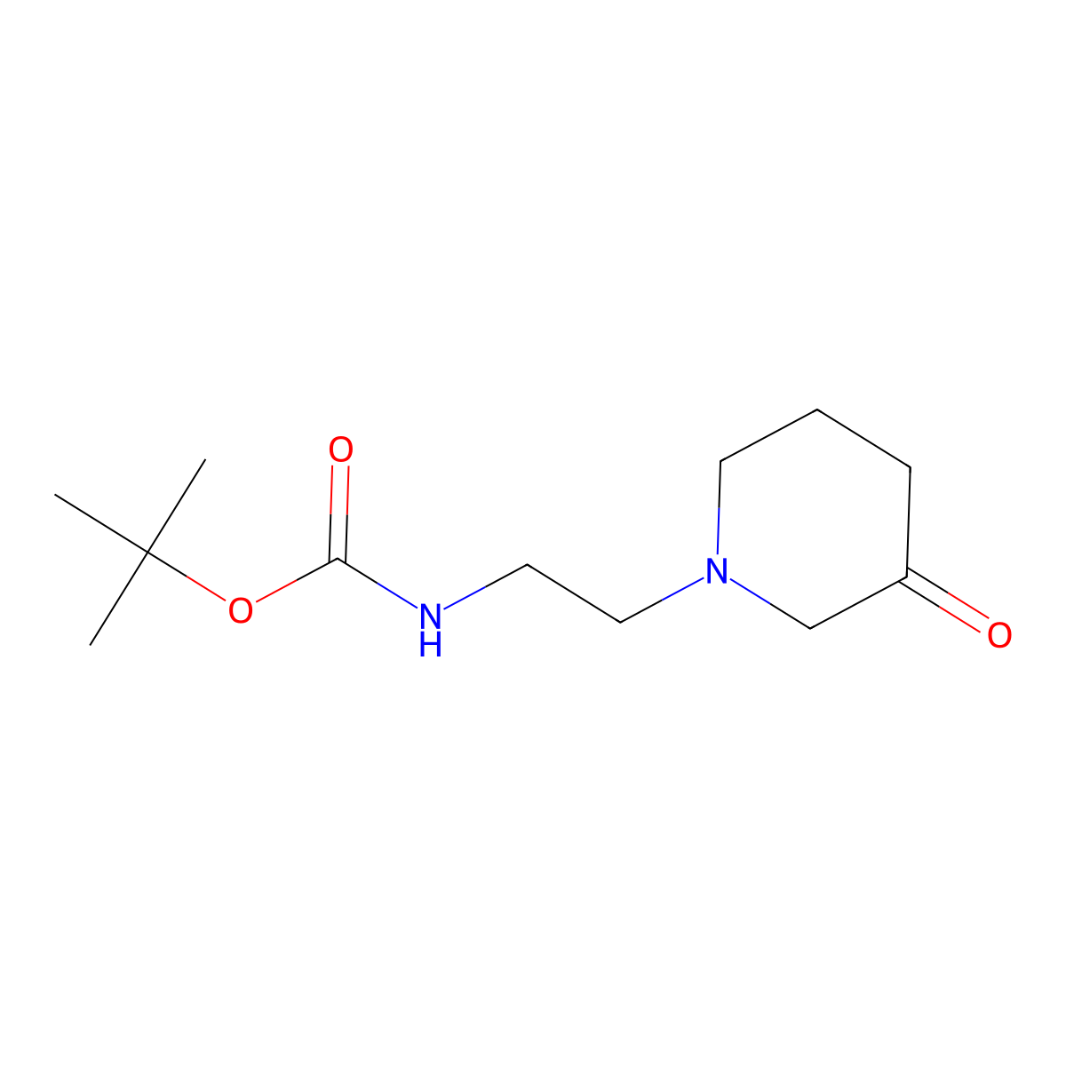 tert-Butyl (2-(3-oxopiperidin-1-yl)ethyl)carbamate molecular structure, CAS 1337882-51-5