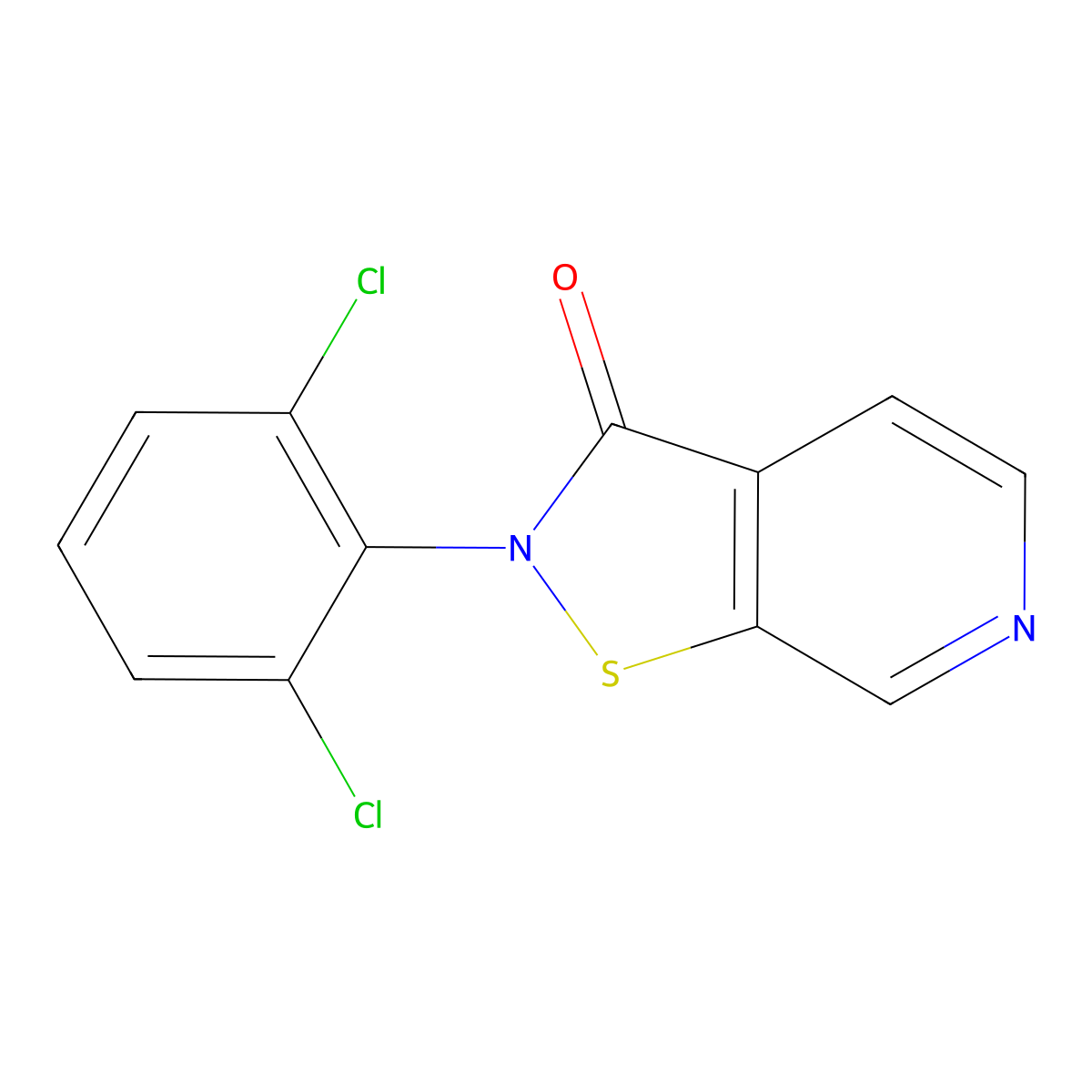 2-(2,6-dichlorophenyl)isothiazolo[5,4-c]pyridin-3(2H)-one molecular structure, CAS 1337882-52-6