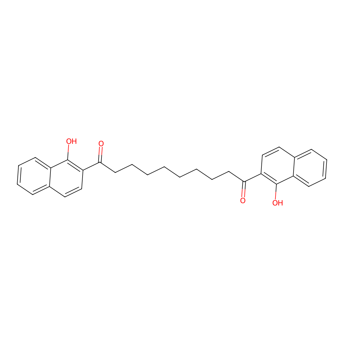 1,10-Bis-(1-hydroxy-2-naphthyl)-1,10-decanedione molecular structure, CAS 13379-63-0