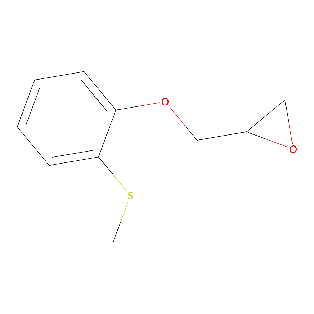 2-{[2-(Methylsulfanyl)phenoxy]methyl}oxirane molecular structure, CAS 13379-85-6