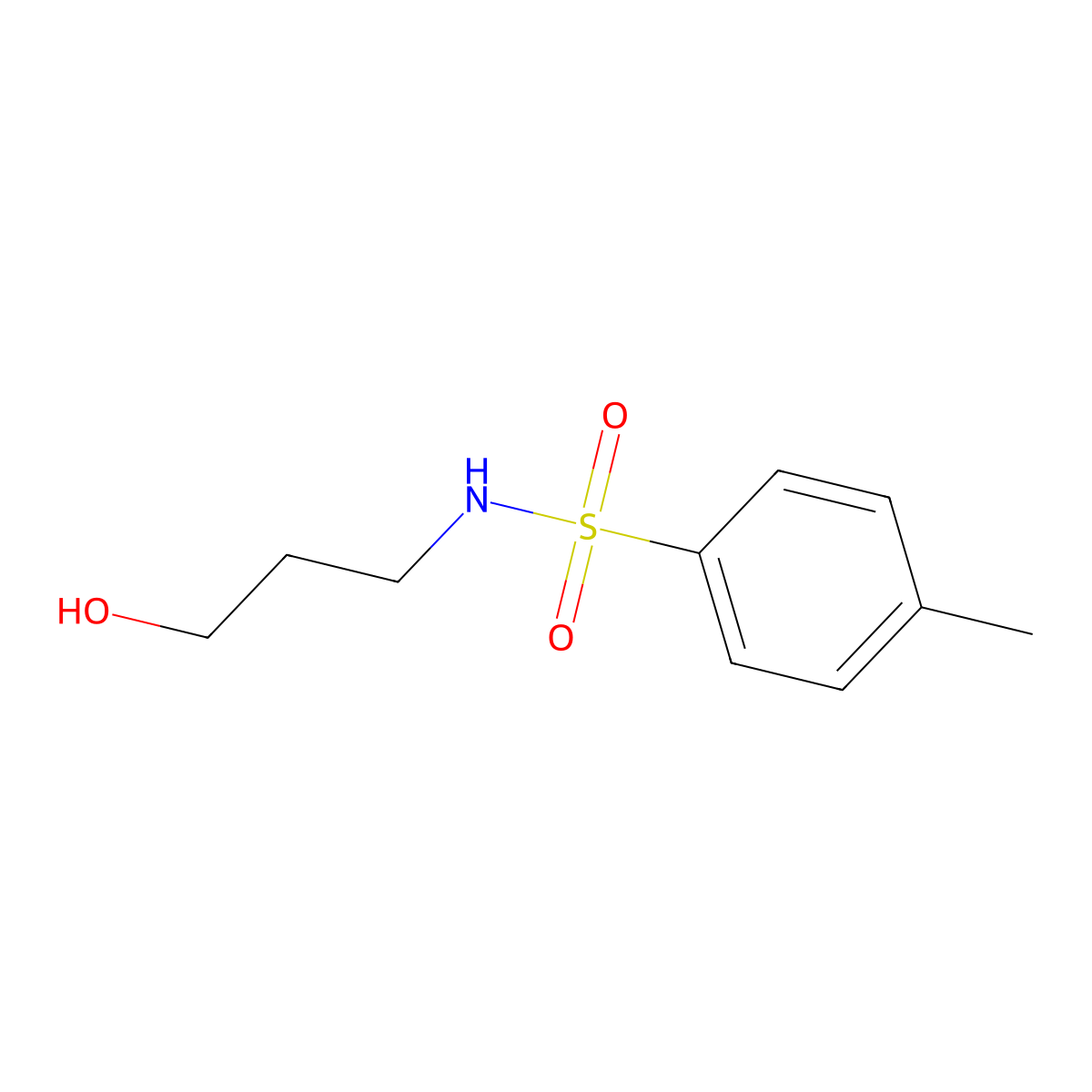 N-(3-hydroxypropyl)-4-methylbenzenesulfonamide molecular structure, CAS 13379-98-1
