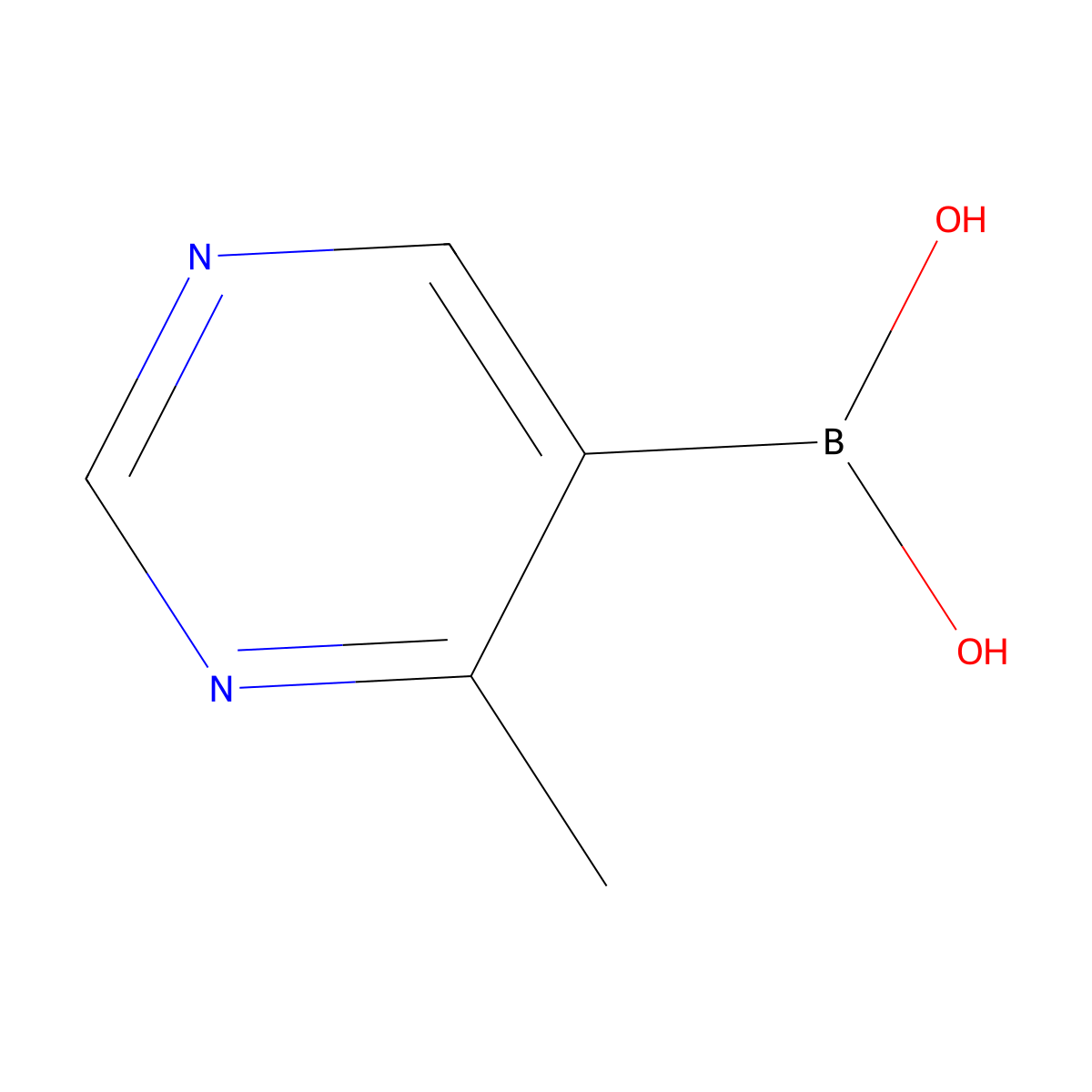 (4-Methylpyrimidin-5-YL)boronic acid molecular structure, CAS 1337912-87-4