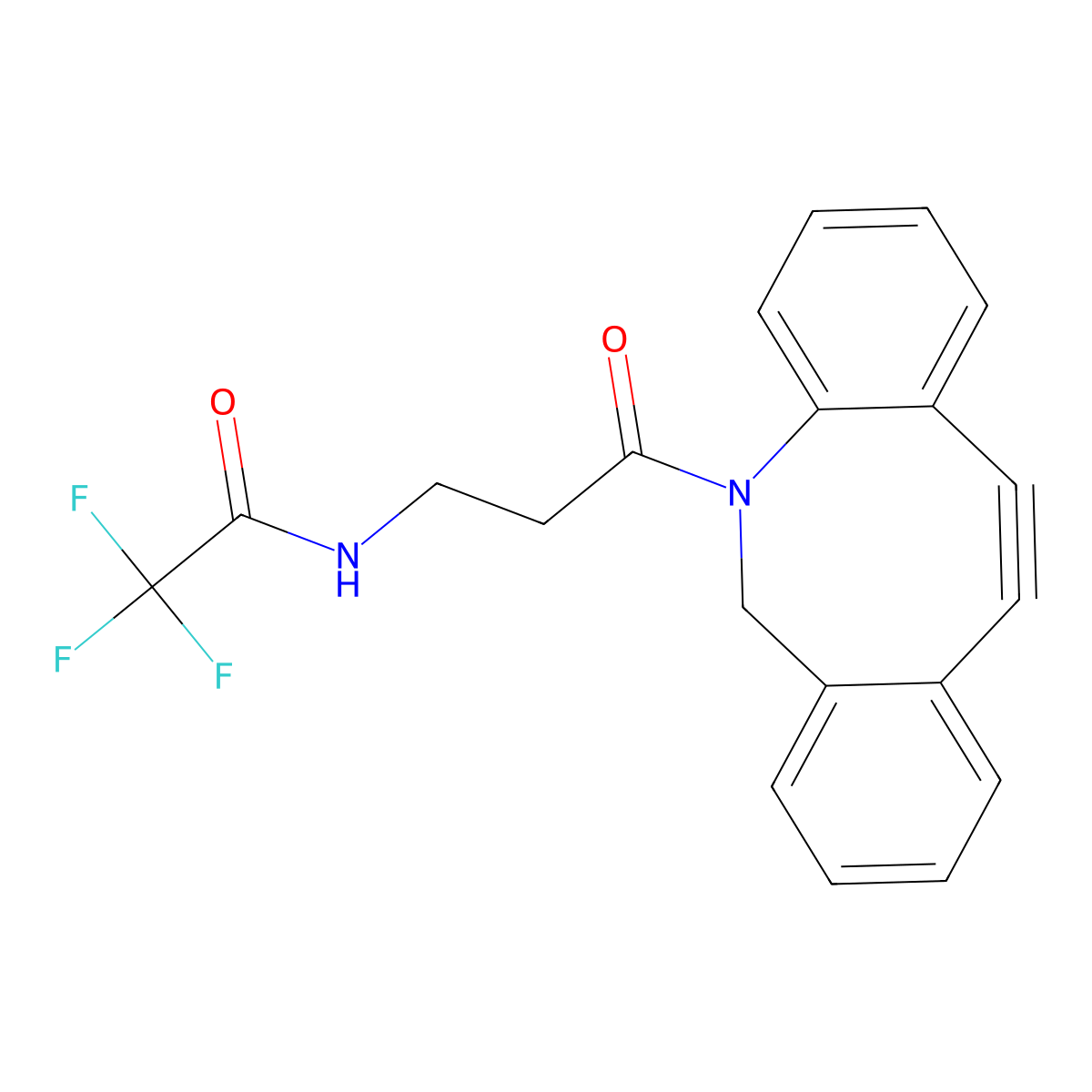 N-[3-(11,12-Didehydrodibenz[b,f]azocin-5(6H)-yl)-3-oxopropyl]-2,2,2-trifluoroacetamide molecular structure, CAS 1337920-23-6