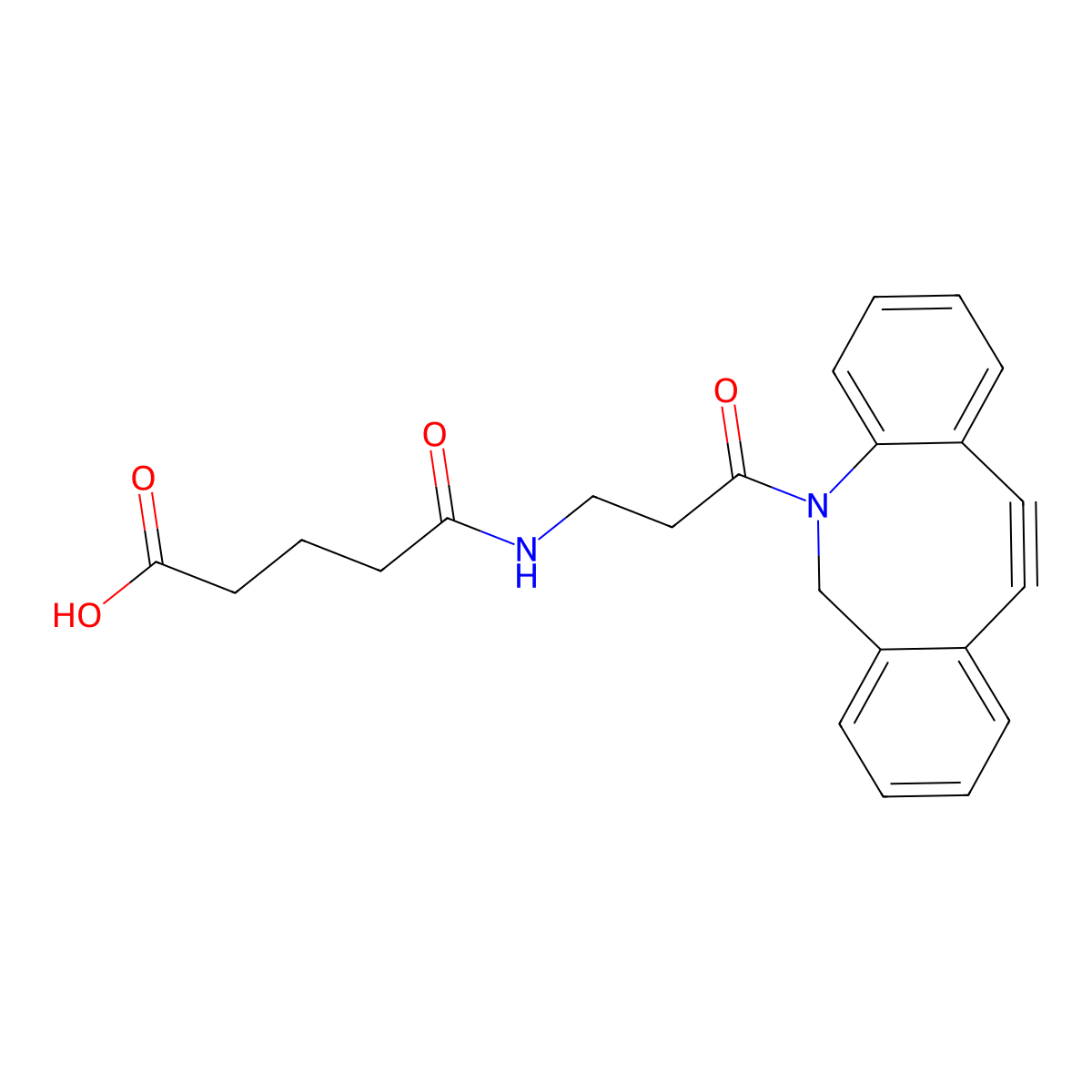 Dbco-(CH2)2-NH2-CO-(CH2)3cooh molecular structure, CAS 1337920-25-8