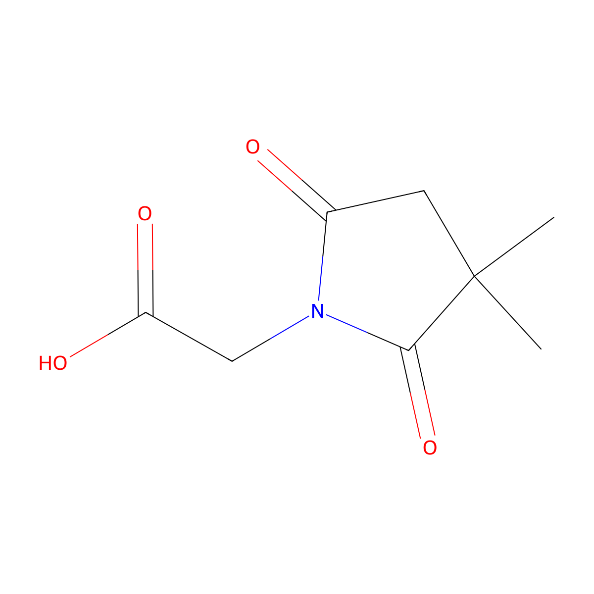 2-(3,3-Dimethyl-2,5-dioxopyrrolidin-1-yl)acetic acid molecular structure, CAS 1337926-15-4