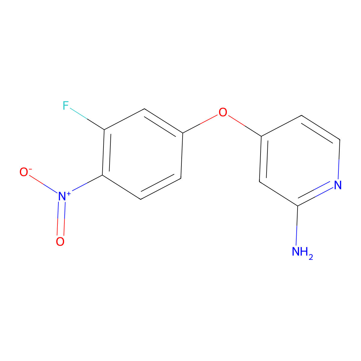 4-(3-Fluoro-4-nitrophenoxy)pyridin-2-amine molecular structure, CAS 1337931-92-6