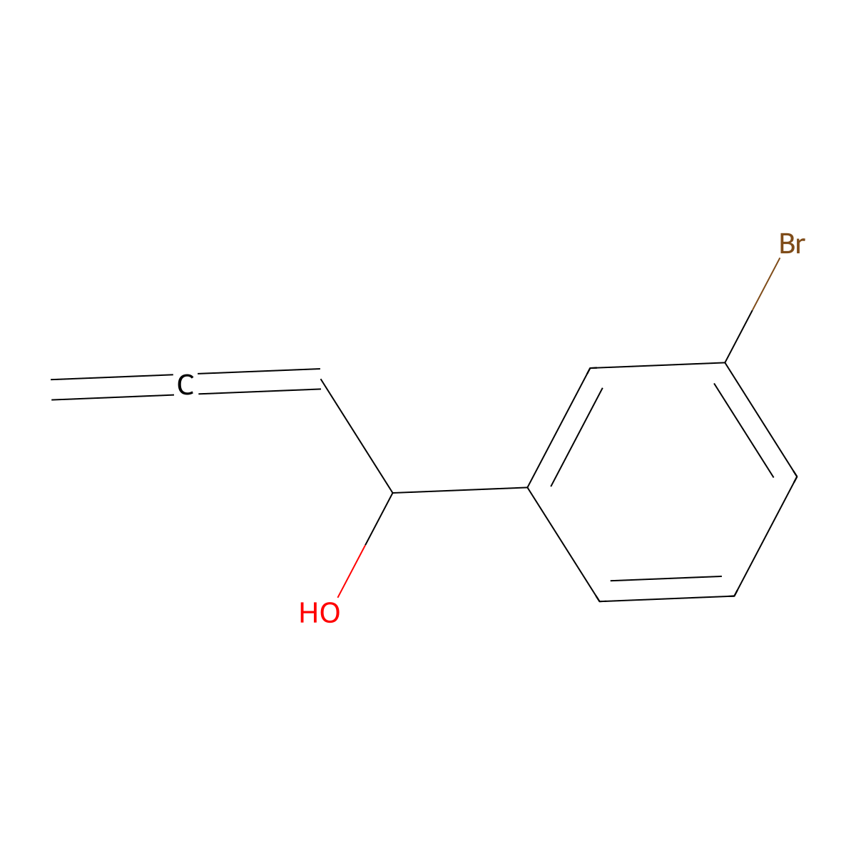 3-Bromo-alpha-1,2-propadien-1-ylbenzenemethanol molecular structure, CAS 1337935-22-4