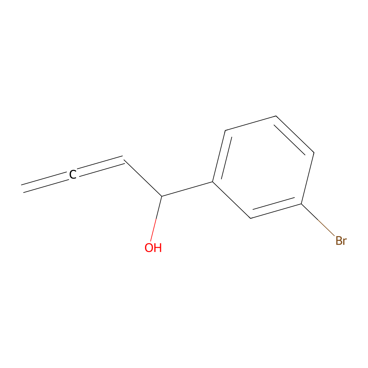 3-Bromo-alpha-1,2-propadien-1-ylbenzenemethanol molecular structure, CAS 1337935-22-4