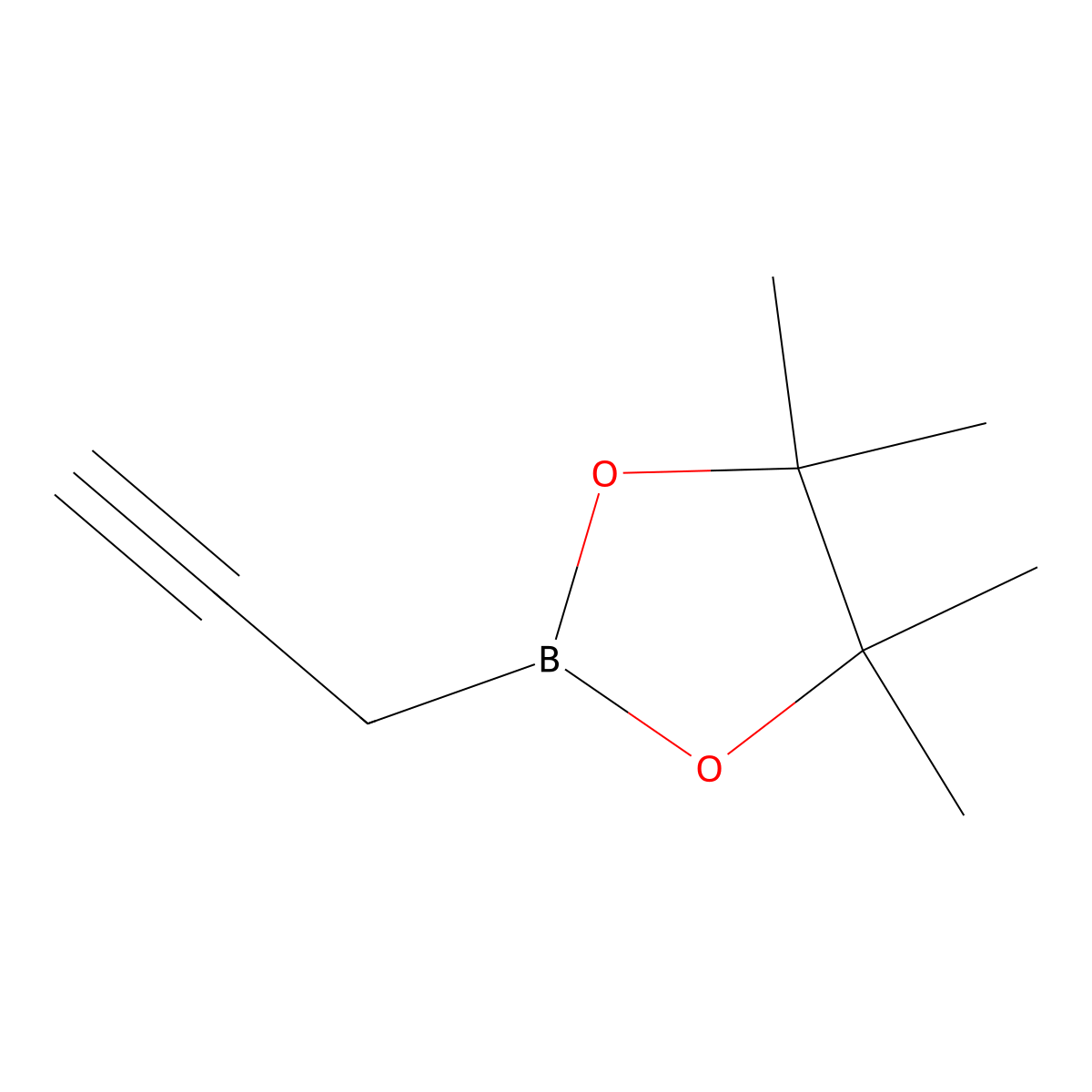 4,4,5,5-Tetramethyl-2-(prop-2-yn-1-yl)-1,3,2-dioxaborolane molecular structure, CAS 1337935-39-3
