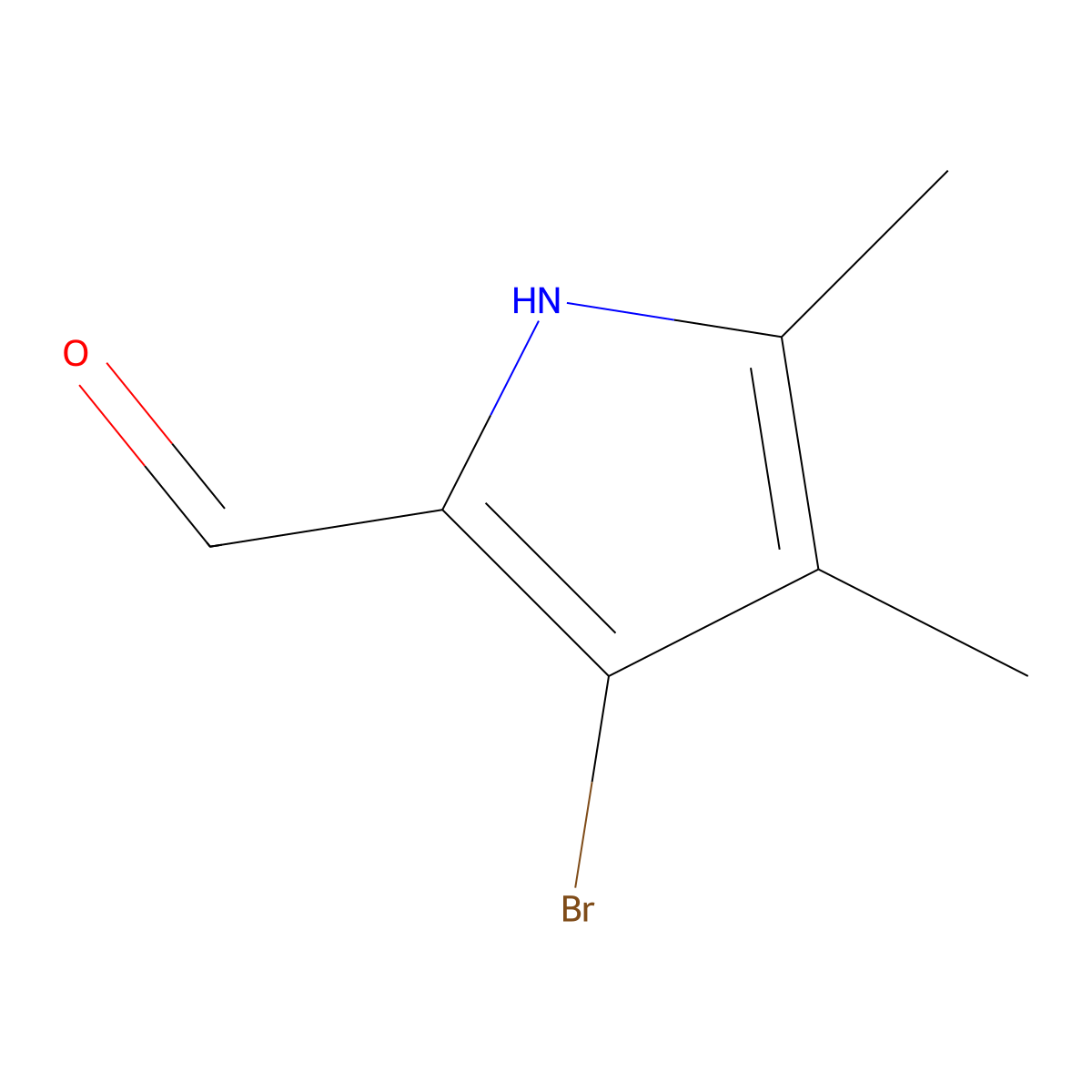 3-Bromo-4,5-dimethyl-1H-pyrrole-2-carbaldehyde molecular structure, CAS 1337967-14-2