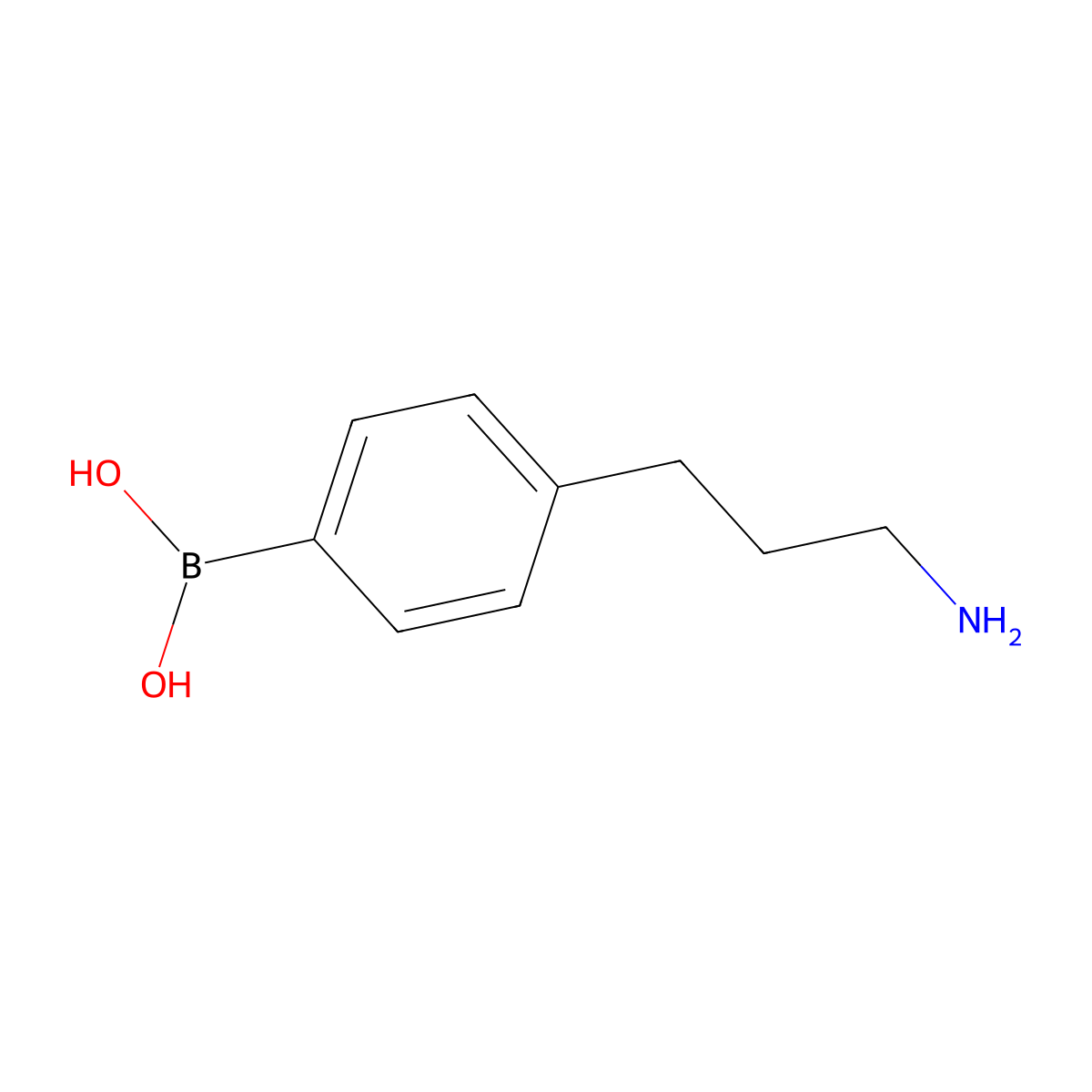 (4-(3-Aminopropyl)phenyl)boronic acid molecular structure, CAS 1337990-44-9
