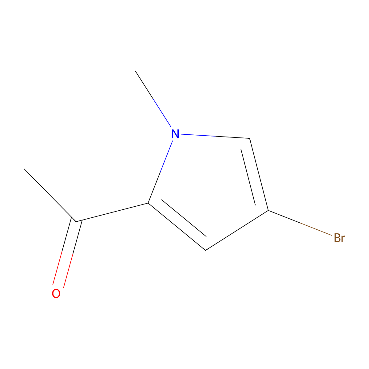 1-(4-Bromo-1-methyl-1H-pyrrol-2-yl)ethan-1-one molecular structure, CAS 1337993-67-5