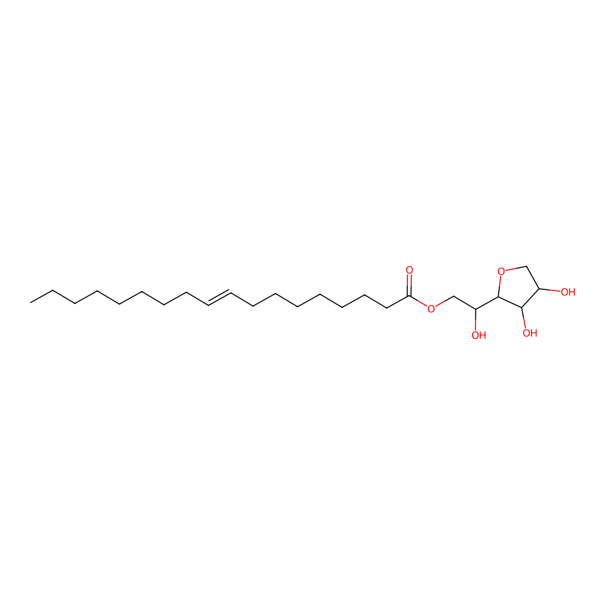 Sorbitan mono-(9Z)-9-octadecenoate molecular structure, CAS 1338-43-8