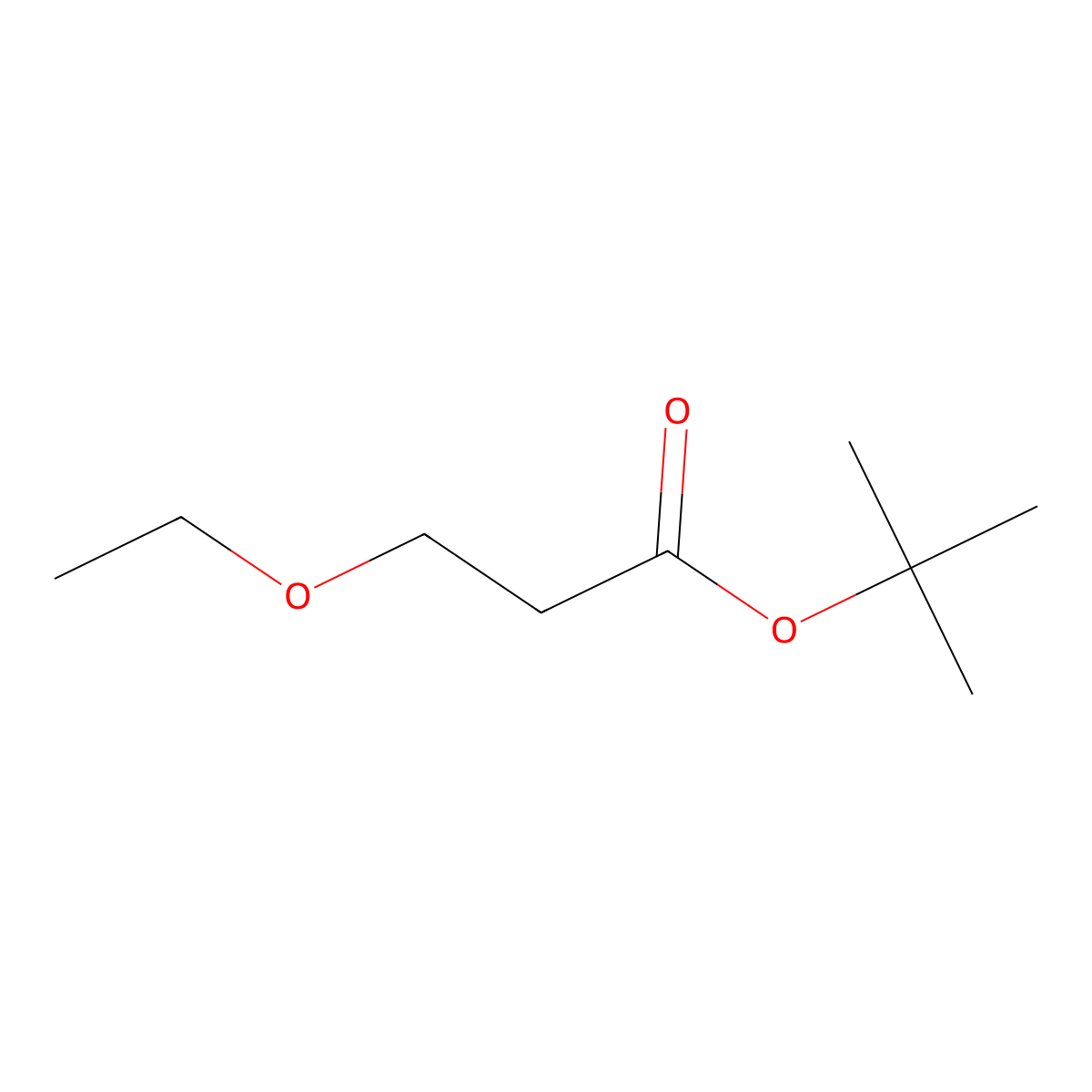 Tert-butyl 3-ethoxypropanoate molecular structure, CAS 133803-24-4