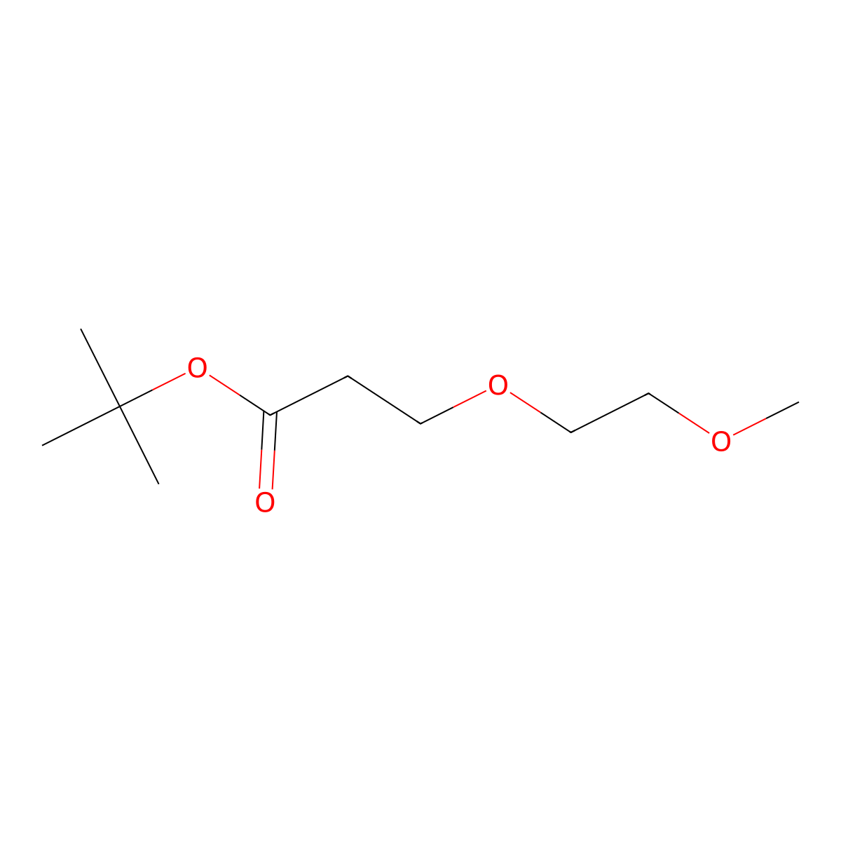 Tert-butyl 3-(2-methoxyethoxy)propanoate molecular structure, CAS 133803-57-3