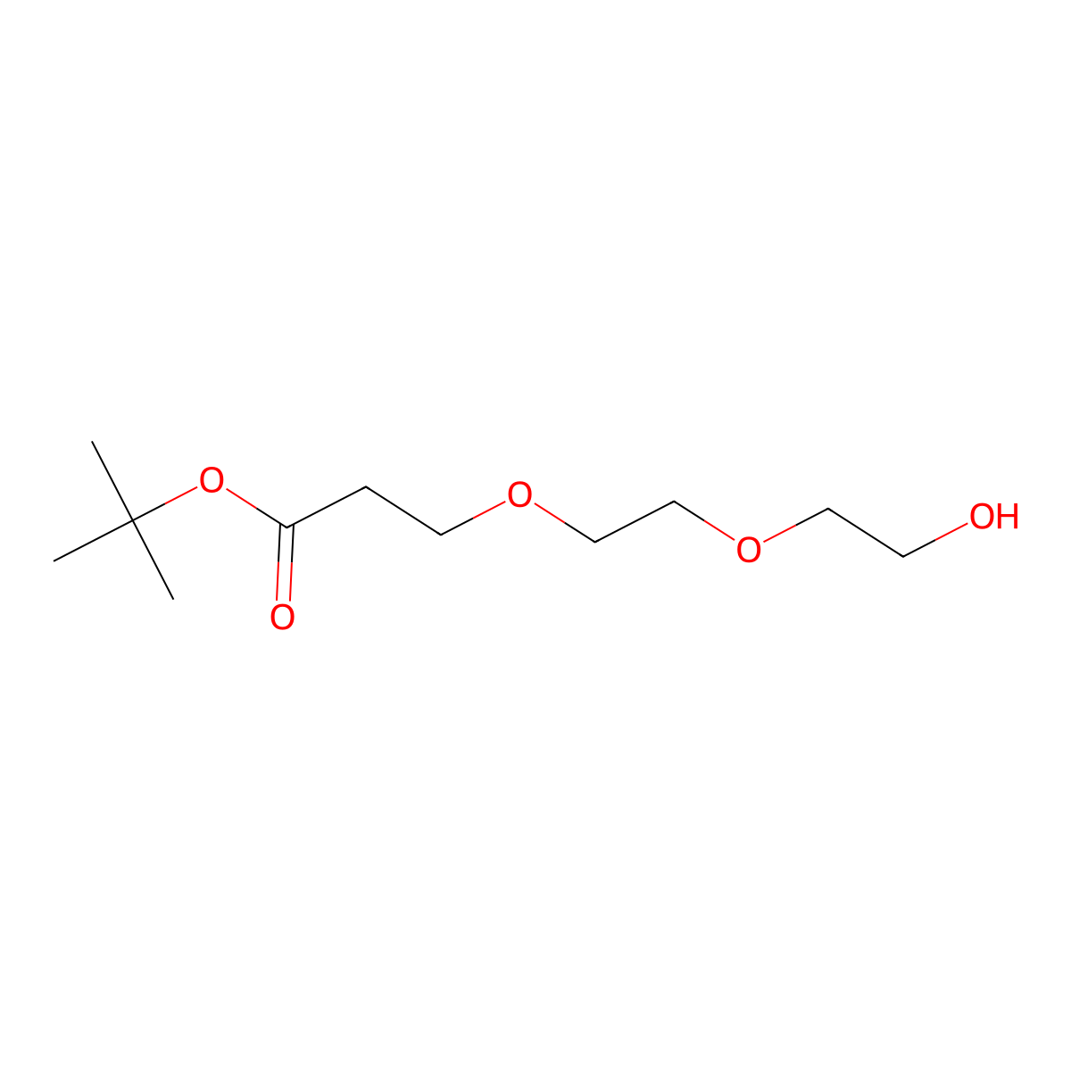 tert-Butyl 3-(2-(2-hydroxyethoxy)ethoxy)propanoate molecular structure, CAS 133803-81-3