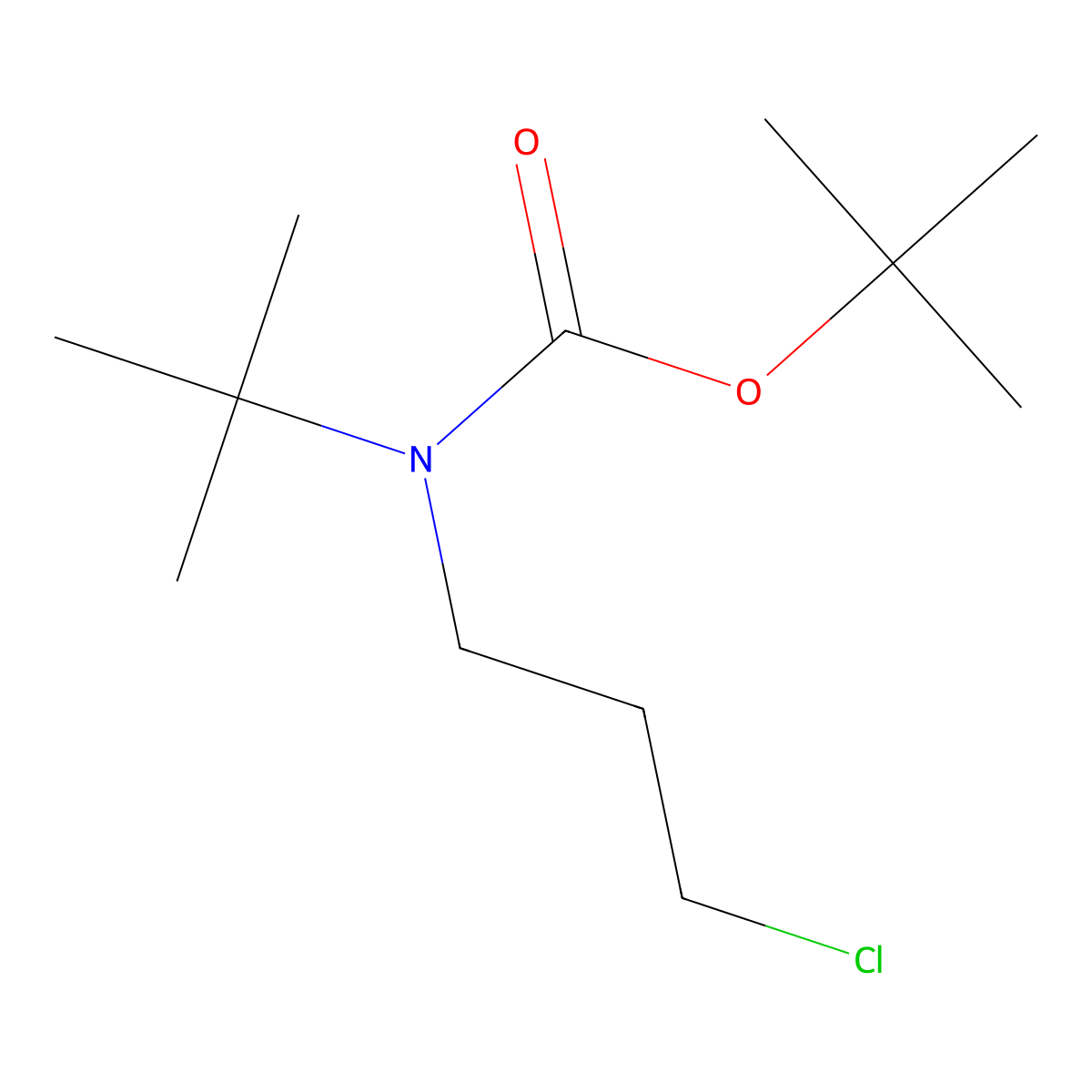tert-Butyl tert-butyl(3-chloropropyl)carbamate molecular structure, CAS 133804-18-9