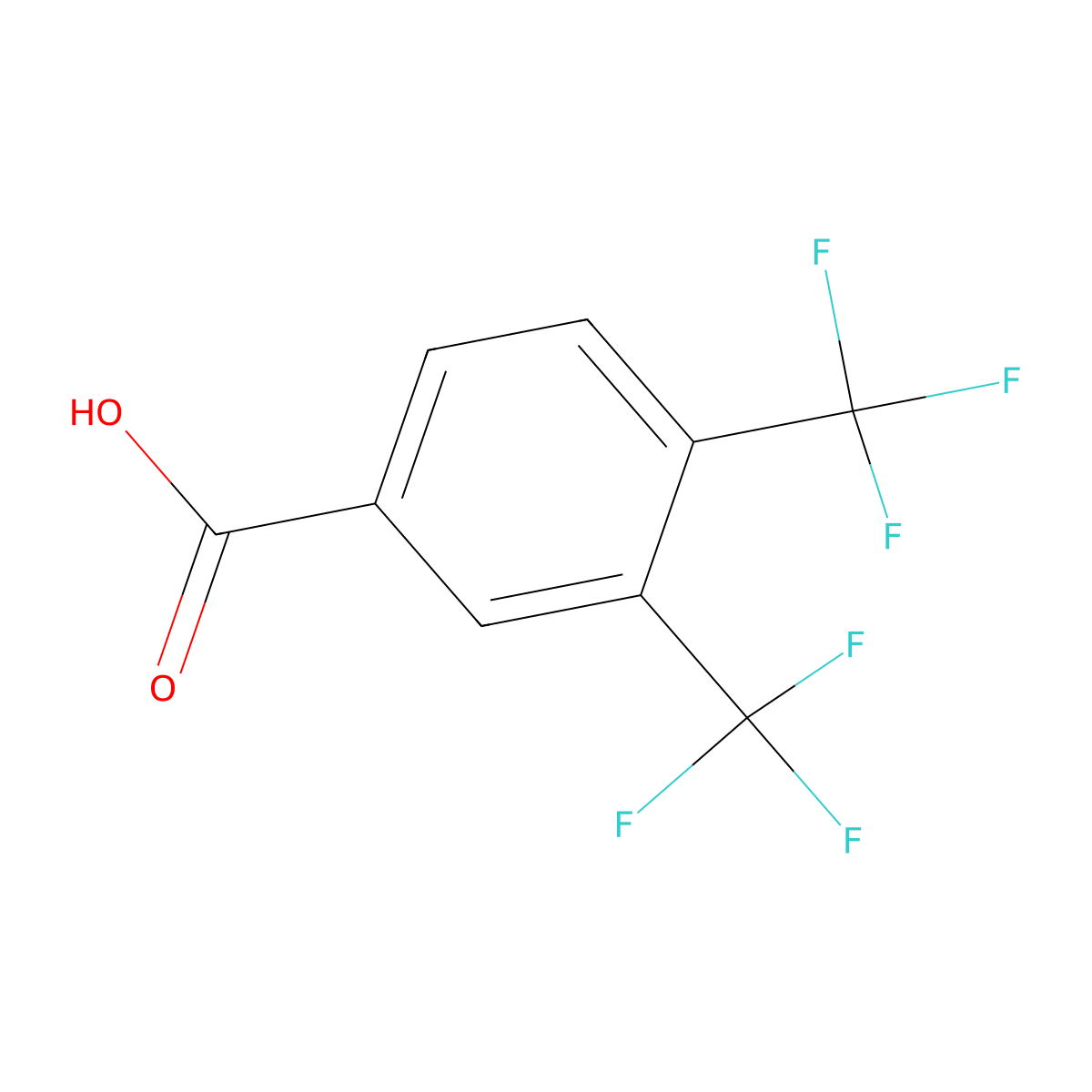 3,4-Bis(trifluoromethyl)benzoic acid molecular structure, CAS 133804-66-7