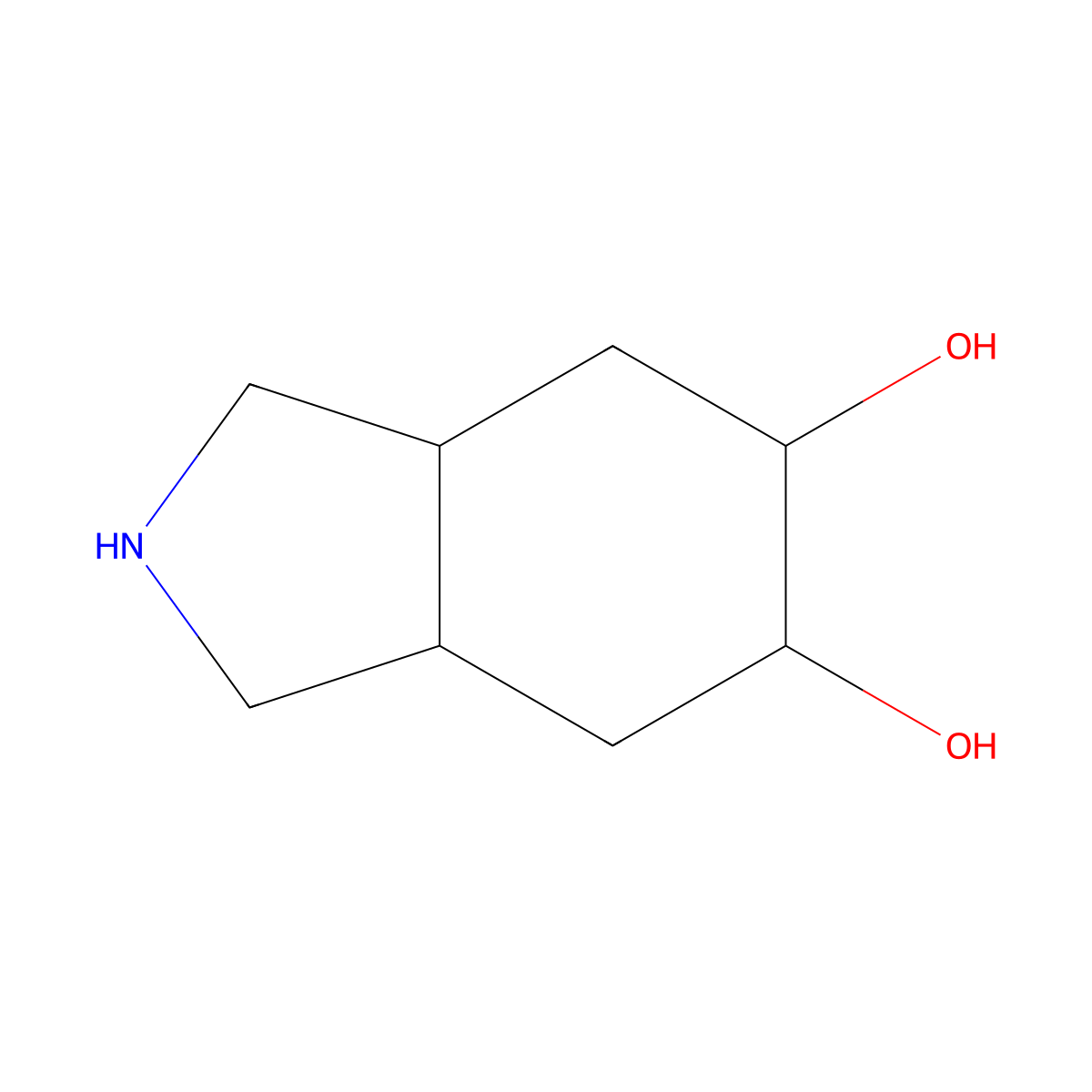 Octahydro-1h-isoindole-5,6-diol molecular structure, CAS 1338068-84-0
