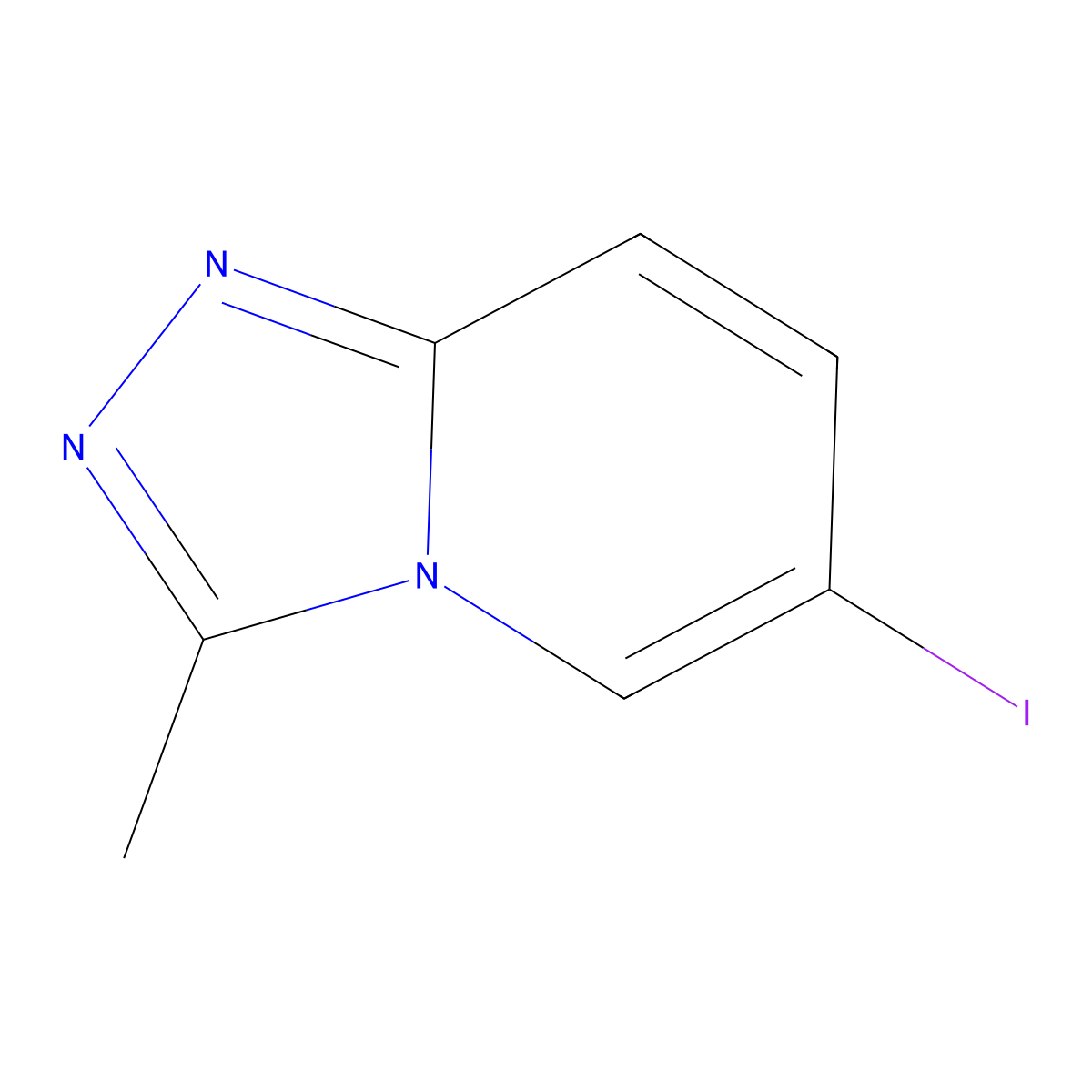 6-Iodo-3-methyl-[1,2,4]triazolo[4,3-a]pyridine molecular structure, CAS 1338072-37-9