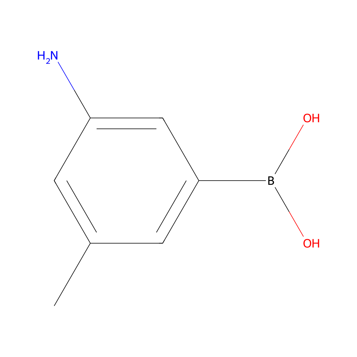 (3-Amino-5-methylphenyl)boronic acid molecular structure, CAS 1338074-32-0
