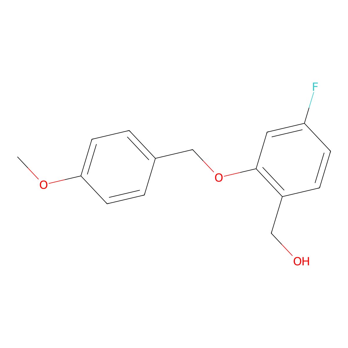 4-Fluoro-2-[(4-methoxyphenyl)methoxy]benzenemethanol molecular structure, CAS 1338075-41-4