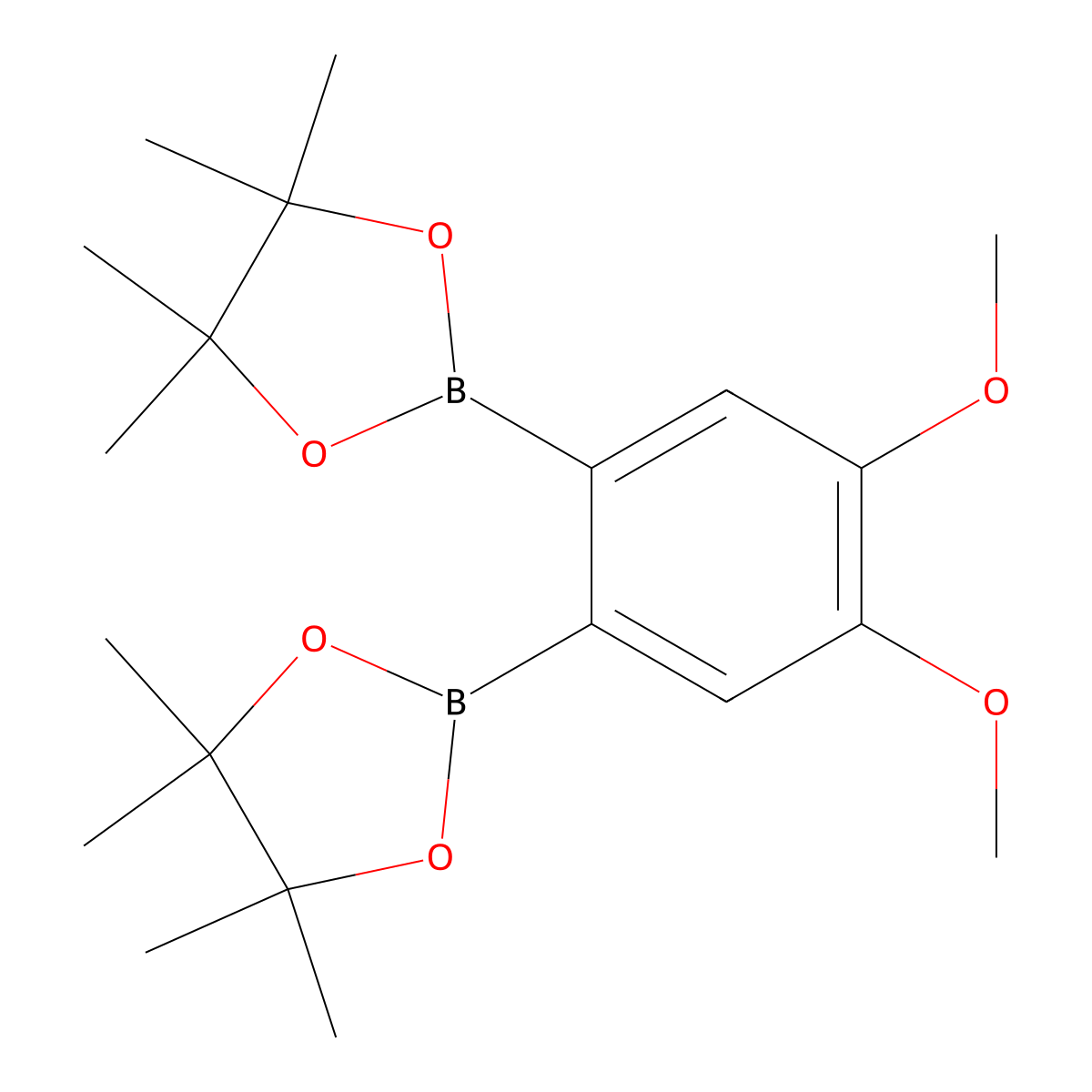 2,2'-(4,5-Dimethoxy-1,2-phenylene)bis(4,4,5,5-tetramethyl-1,3,2-dioxaborolane) molecular structure, CAS 1338078-40-2