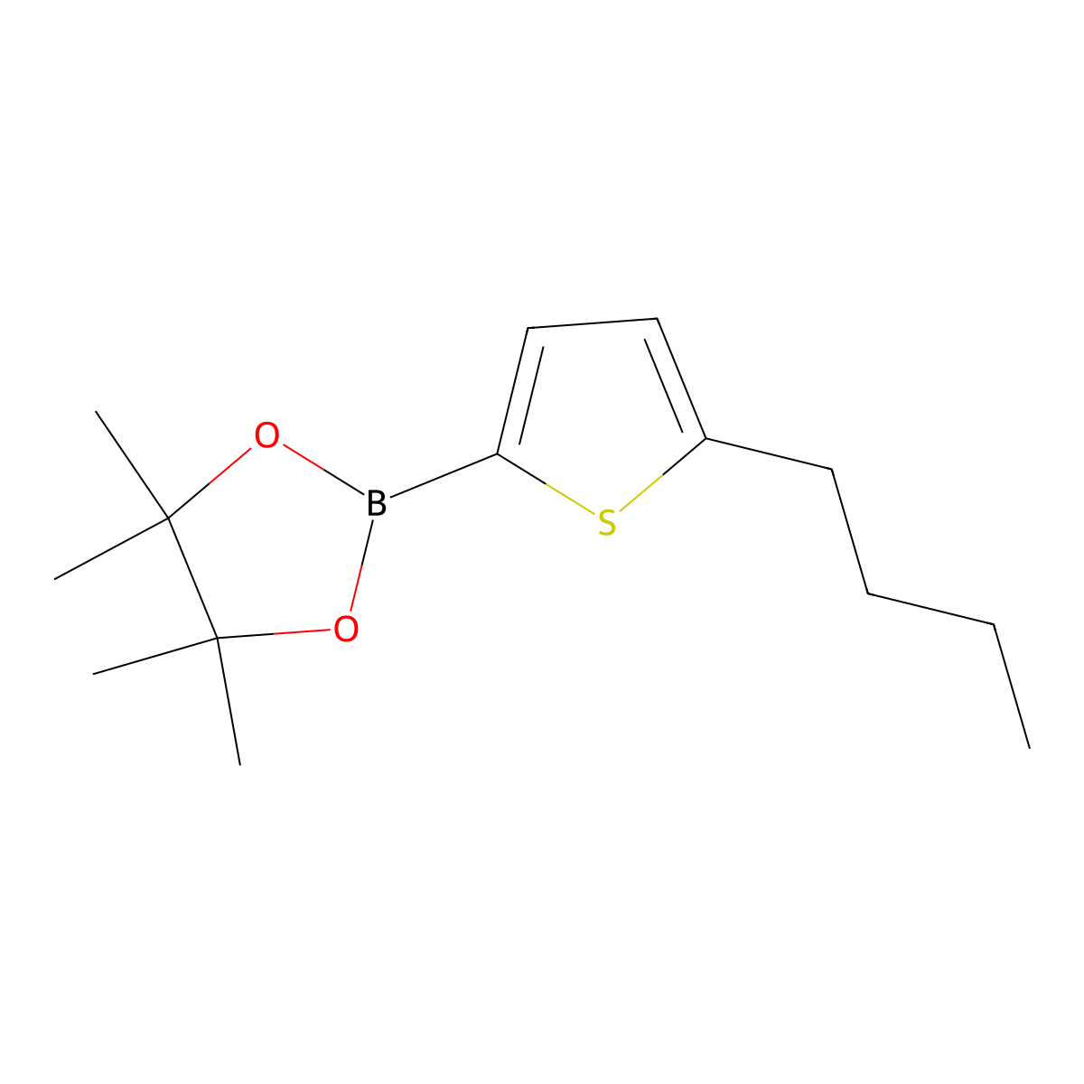 2-(5-Butylthiophen-2-yl)-4,4,5,5-tetramethyl-1,3,2-dioxaborolane molecular structure, CAS 1338083-26-3