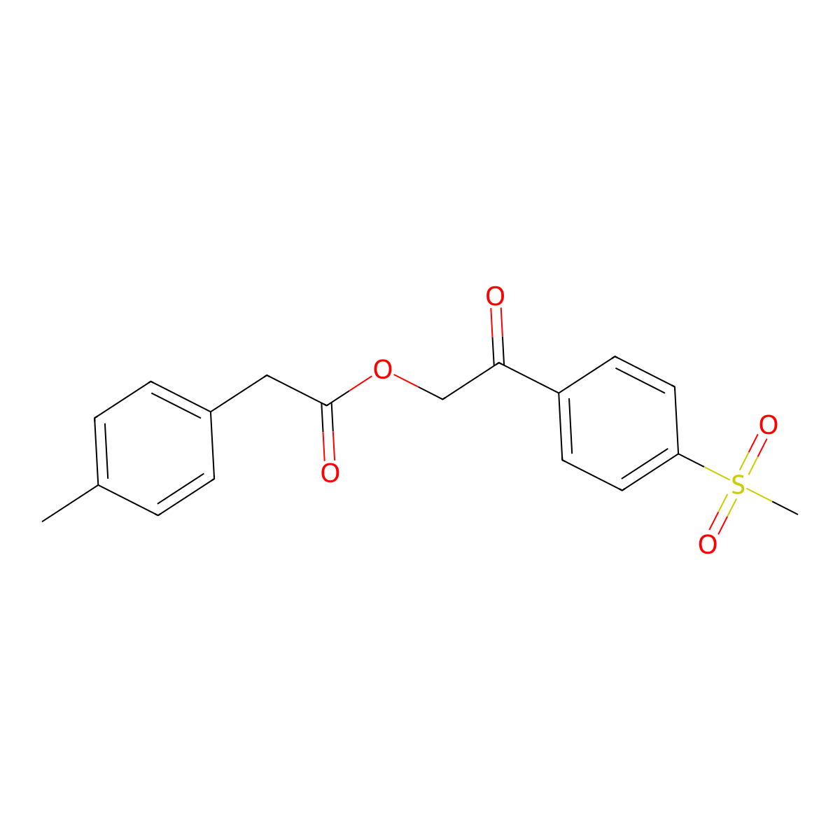 2-(4-(Methylsulfonyl)phenyl)-2-oxoethyl 2-(P-tolyl)acetate molecular structure, CAS 1338083-52-5