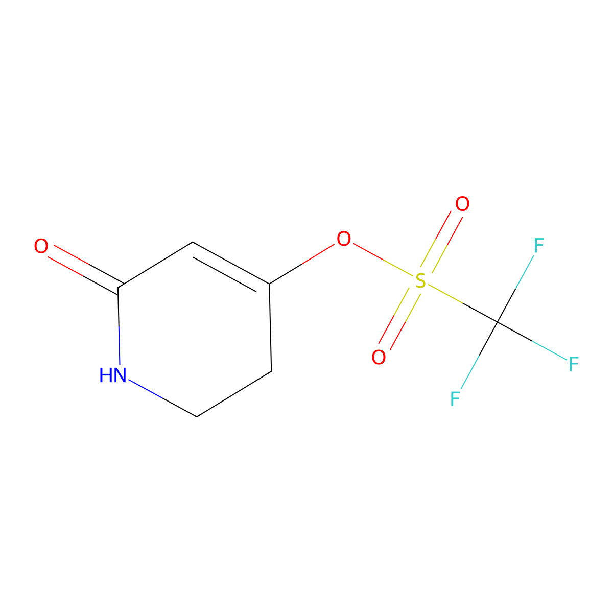 (6-oxo-2,3-dihydro-1H-pyridin-4-yl) trifluoromethanesulfonate molecular structure, CAS 1338084-74-4