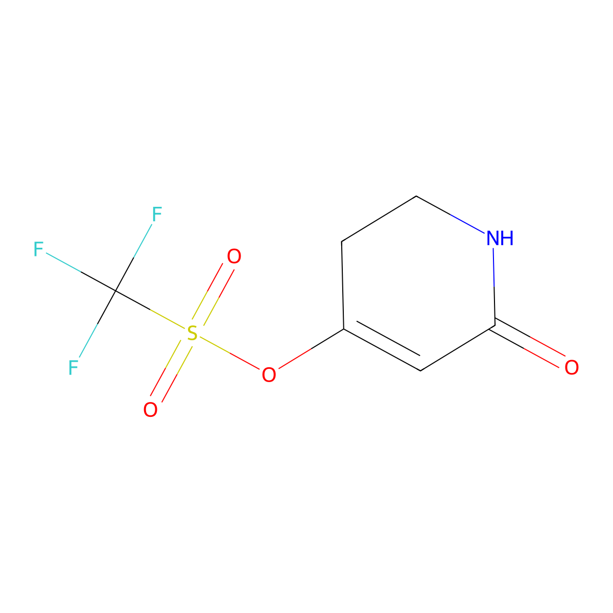 (6-oxo-2,3-dihydro-1H-pyridin-4-yl) trifluoromethanesulfonate molecular structure, CAS 1338084-74-4