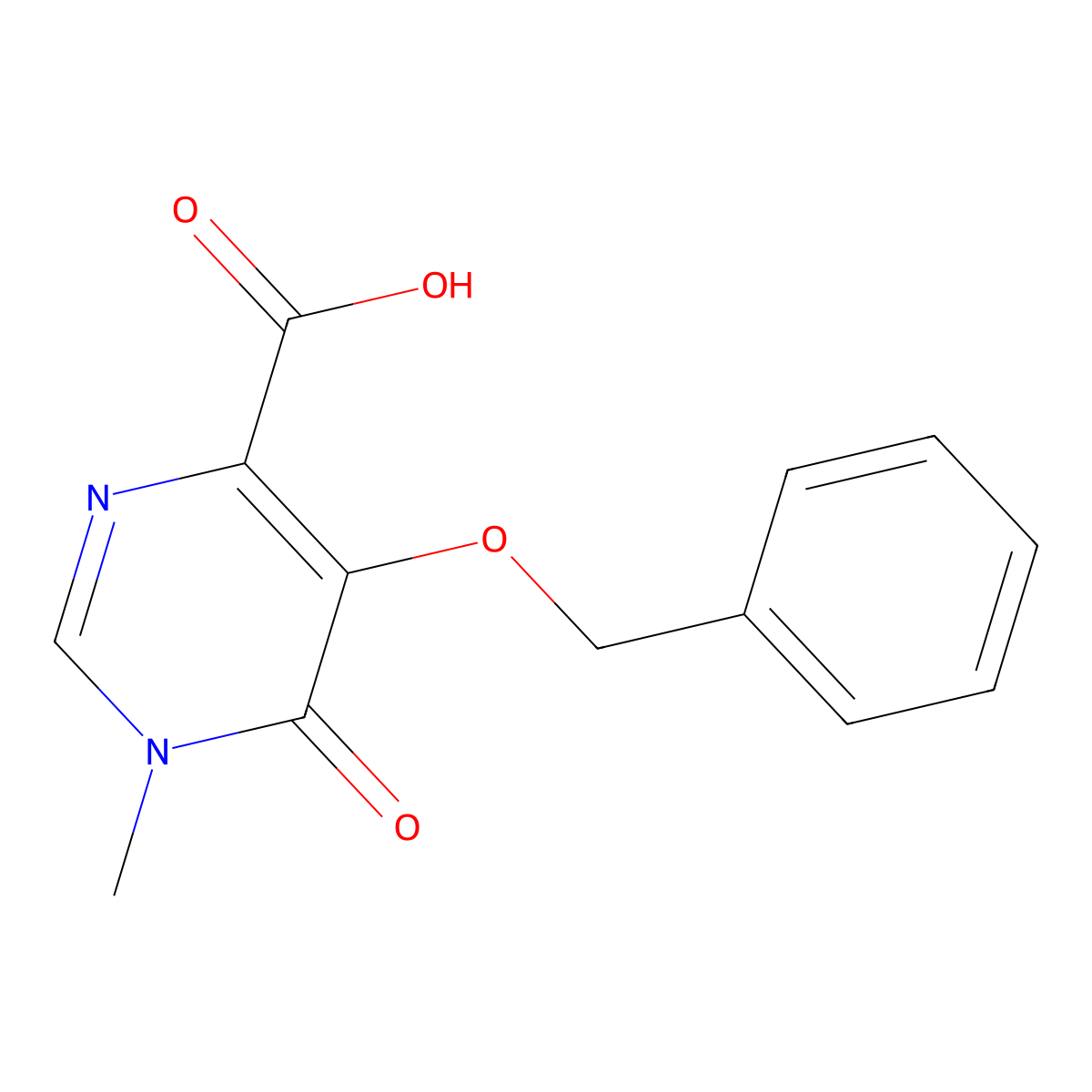 5-(Benzyloxy)-1-methyl-6-oxo-1,6-dihydropyrimidine-4-carboxylic acid molecular structure, CAS 1338091-25-0