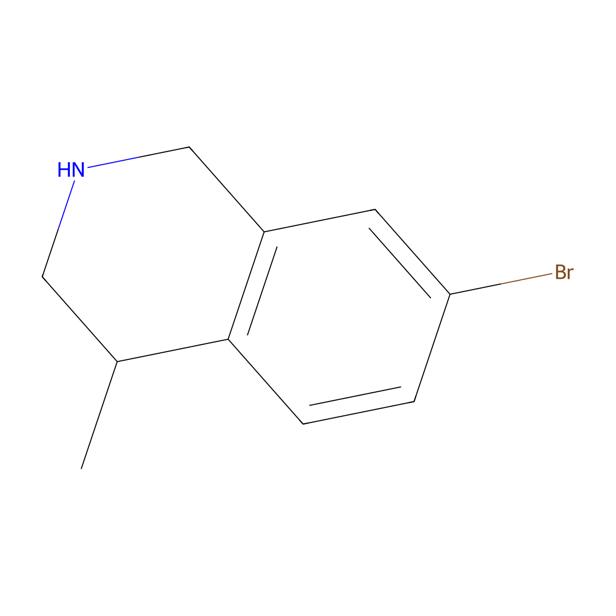 7-Bromo-4-methyl-1,2,3,4-tetrahydroisoquinoline molecular structure, CAS 1338096-94-8