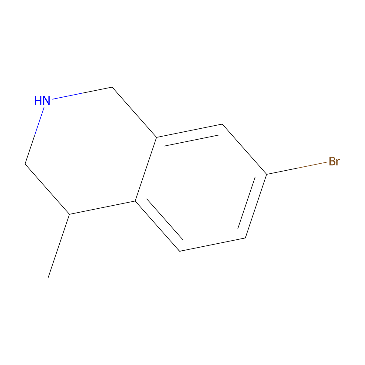 7-Bromo-4-methyl-1,2,3,4-tetrahydroisoquinoline molecular structure, CAS 1338096-94-8