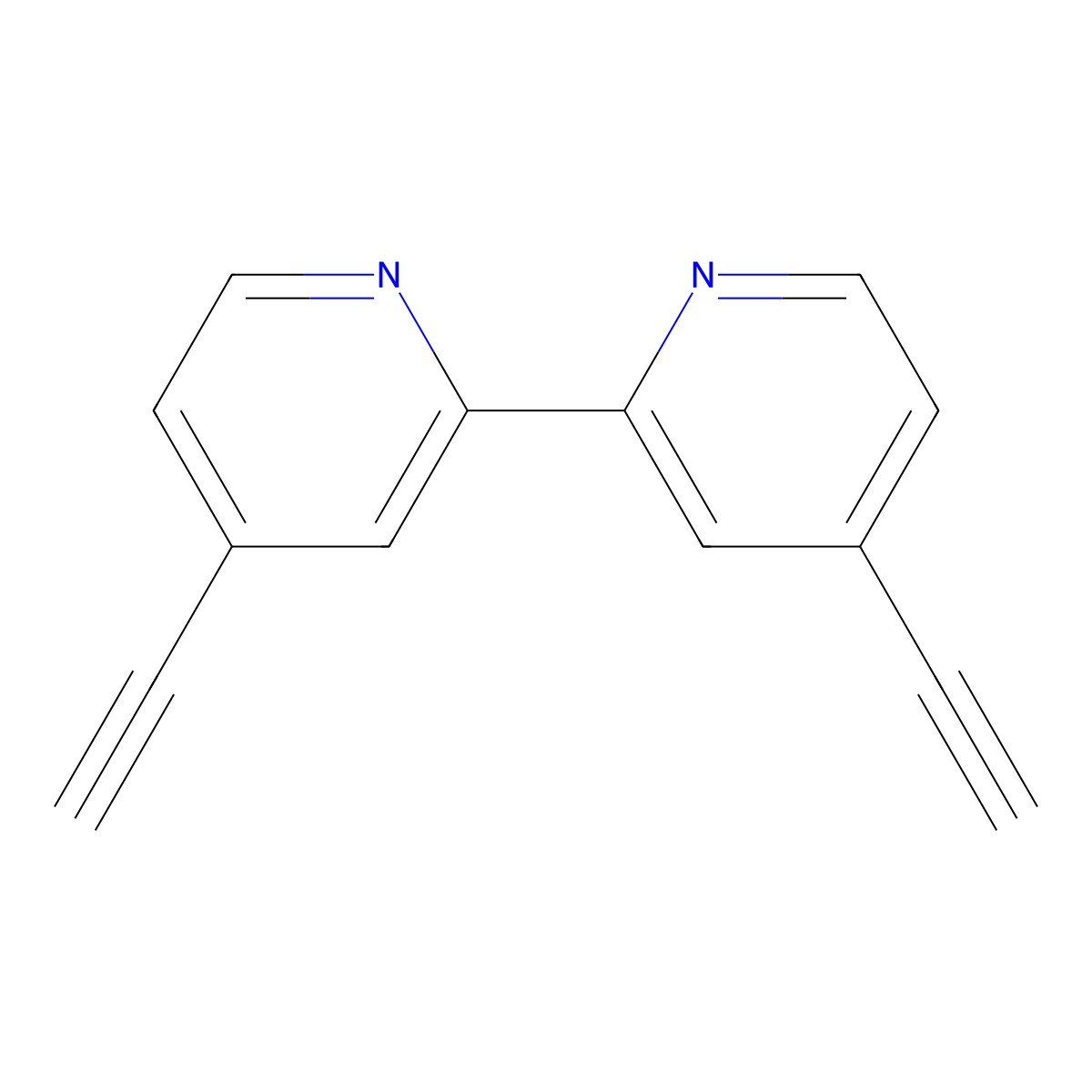 2,2'-Bipyridine, 4,4'-diethynyl- molecular structure, CAS 133810-44-3