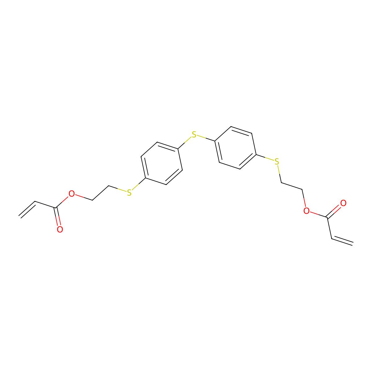 ((Thiobis(4,1-phenylene))bis(sulfanediyl))bis(ethane-2,1-diyl) diacrylate molecular structure, CAS 133811-67-3