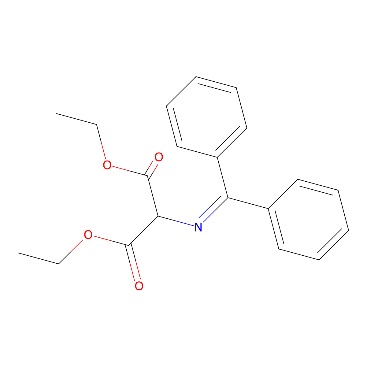 Diethyl [(diphenylmethylidene)amino]propanedioate molecular structure, CAS 133816-01-0